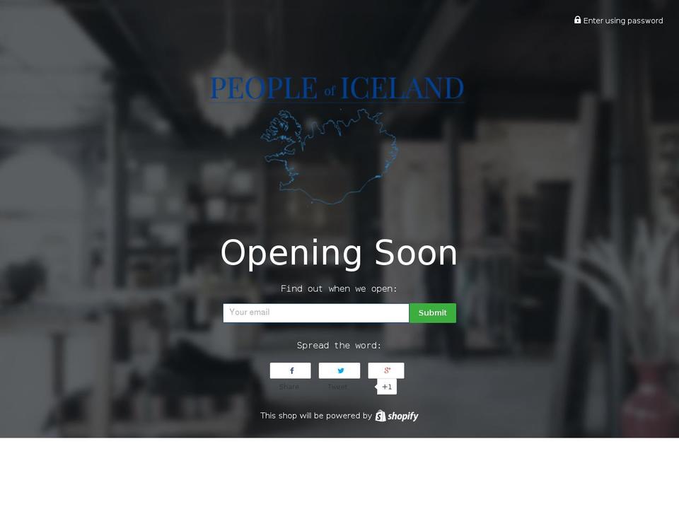 peopleoficeland.com shopify website screenshot