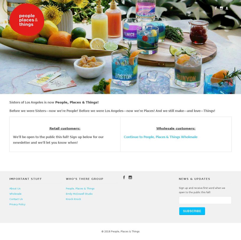 peopleplacesandthings.com — Shopify storefront screenshot