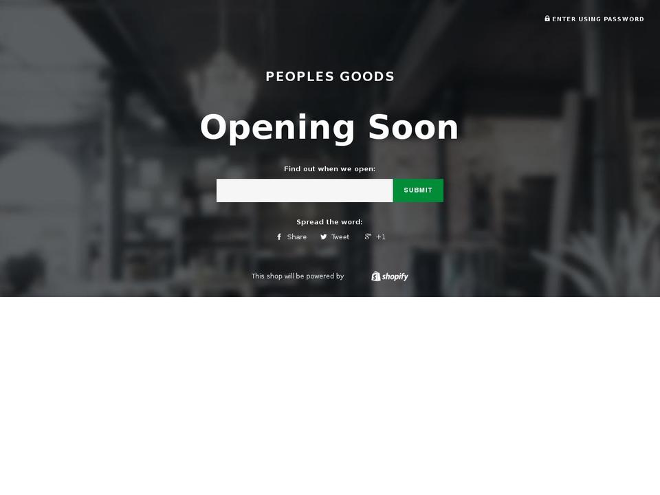 peoplesgoods.com shopify website screenshot