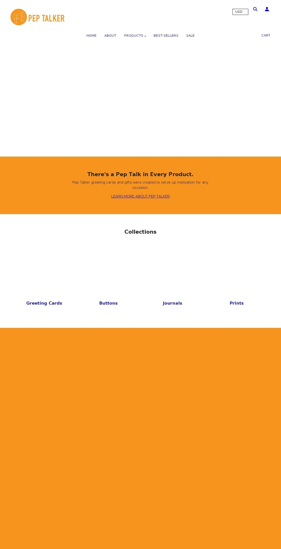 pep-talker.com shopify website screenshot