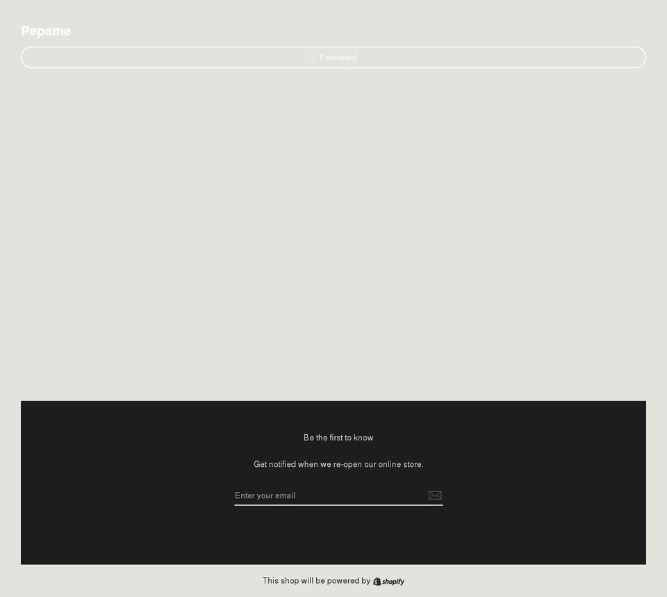 pepame.com shopify website screenshot