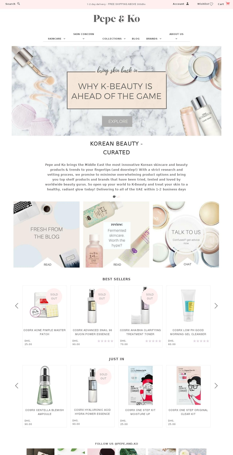 pepeandko.com shopify website screenshot