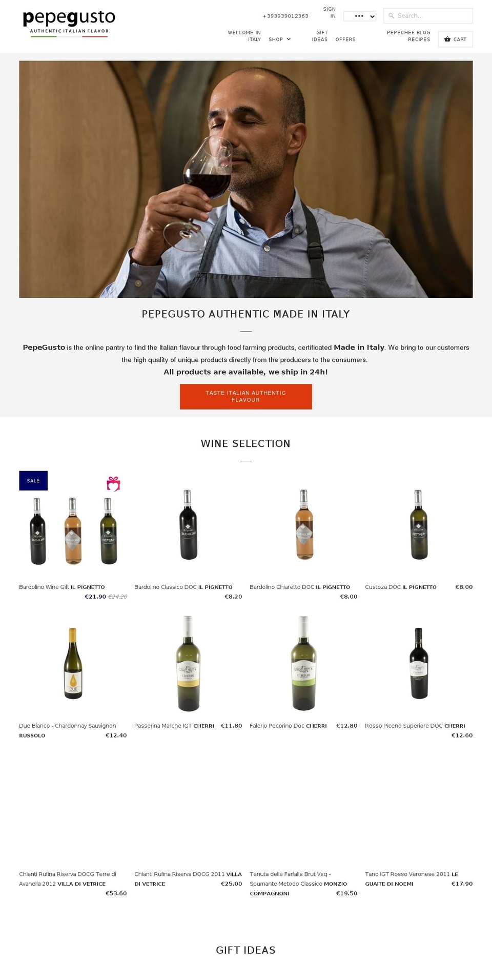 pepegusto.com shopify website screenshot