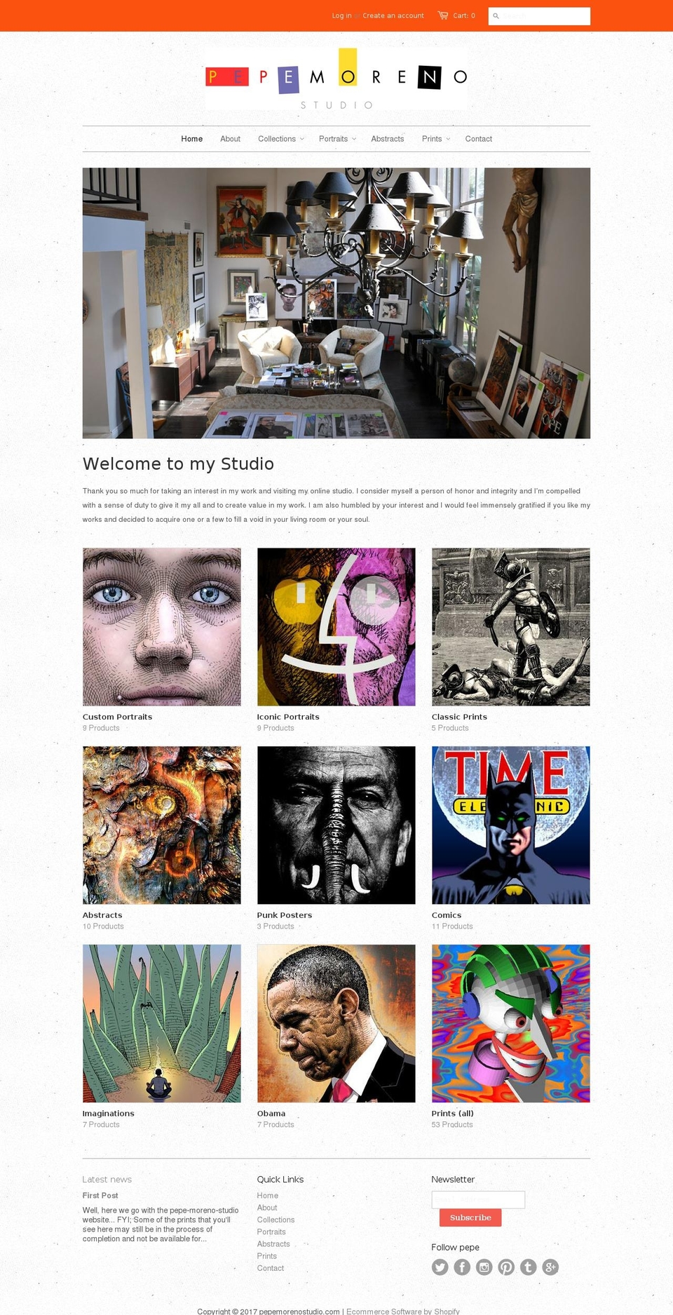 pepemorenostudio.com shopify website screenshot