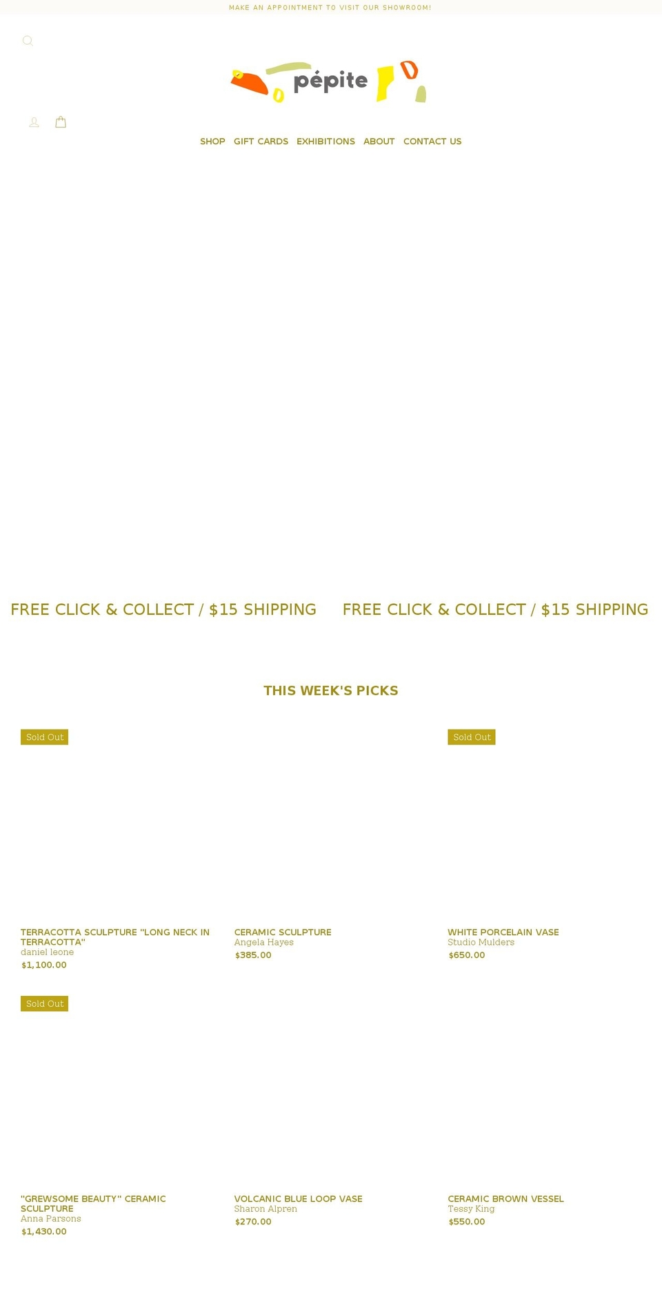 pepite.com.au shopify website screenshot
