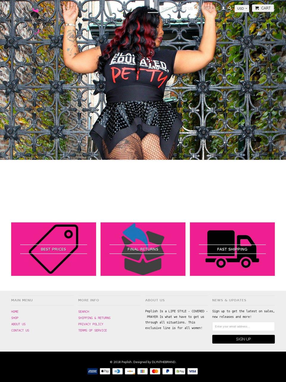 peplish.com — Shopify storefront screenshot