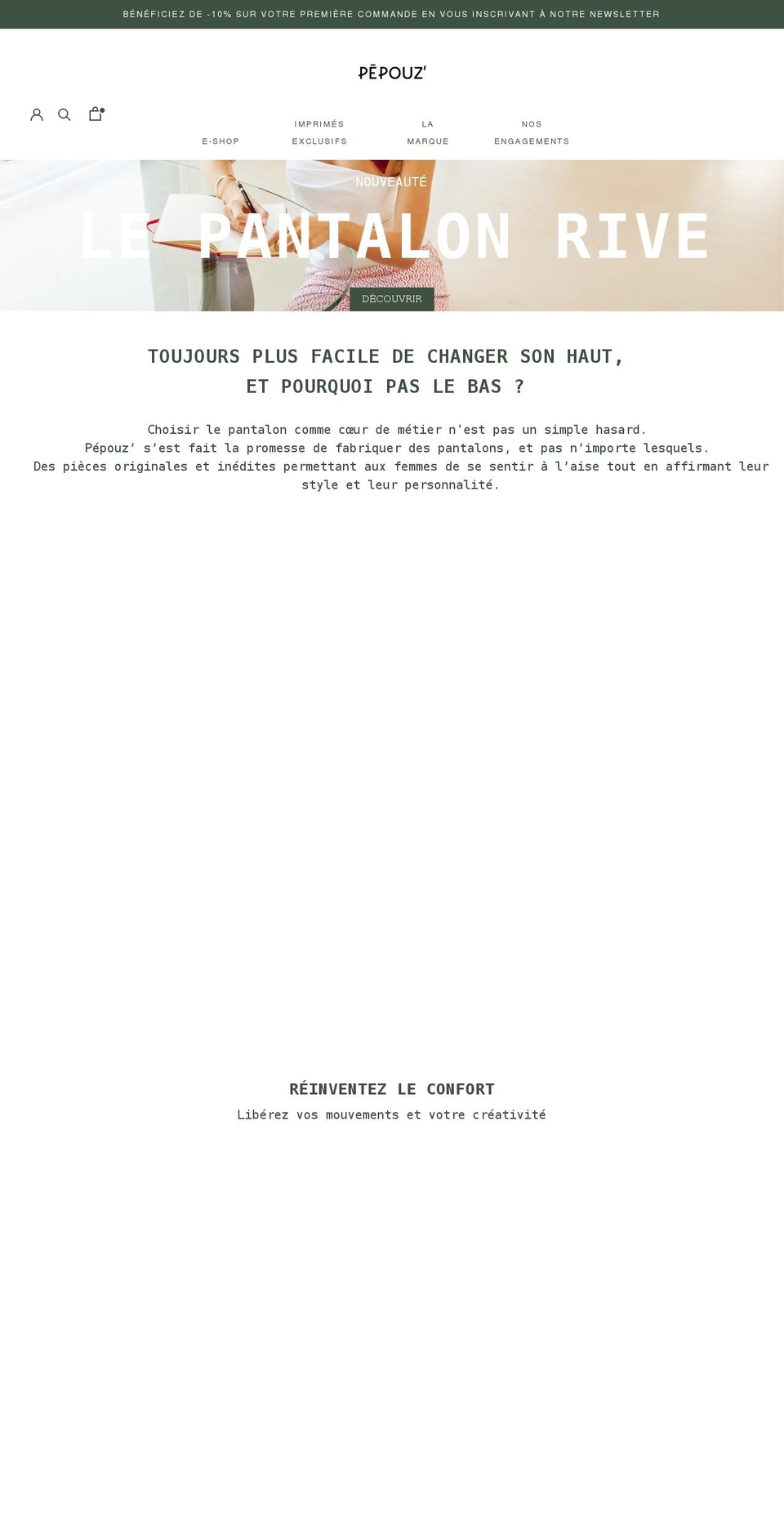 pepouzparis.com shopify website screenshot