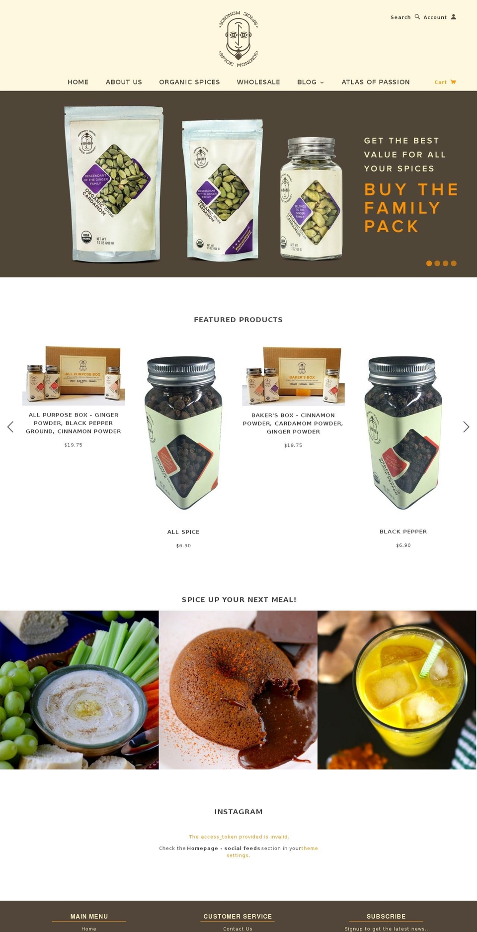 pepperandclove.com shopify website screenshot