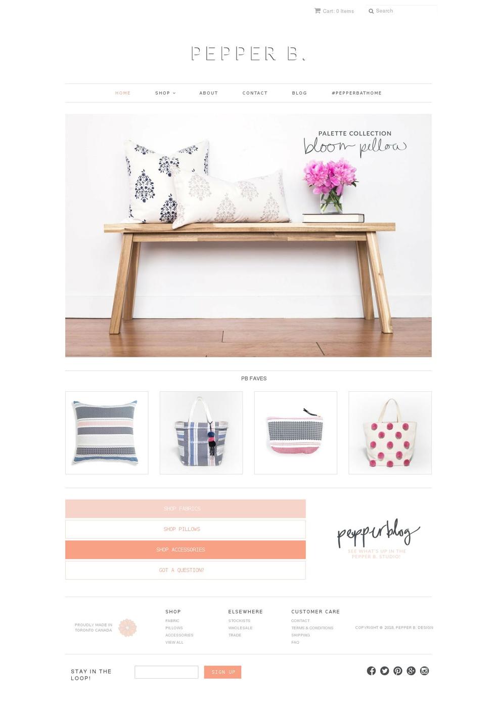 pepperb.com — Shopify storefront screenshot