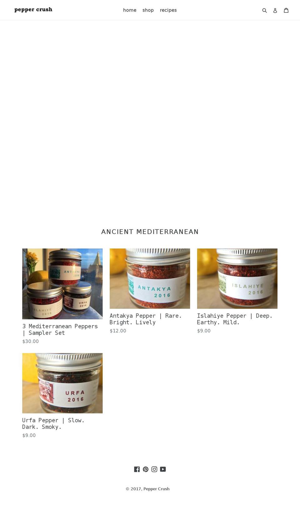 peppercrush.com shopify website screenshot