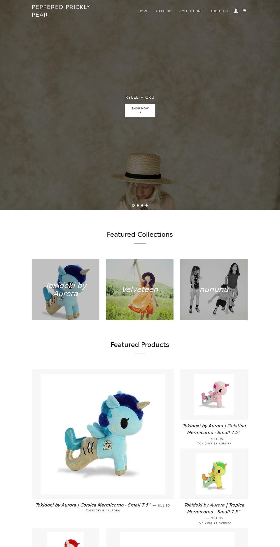 pepperedpricklypear.com shopify website screenshot