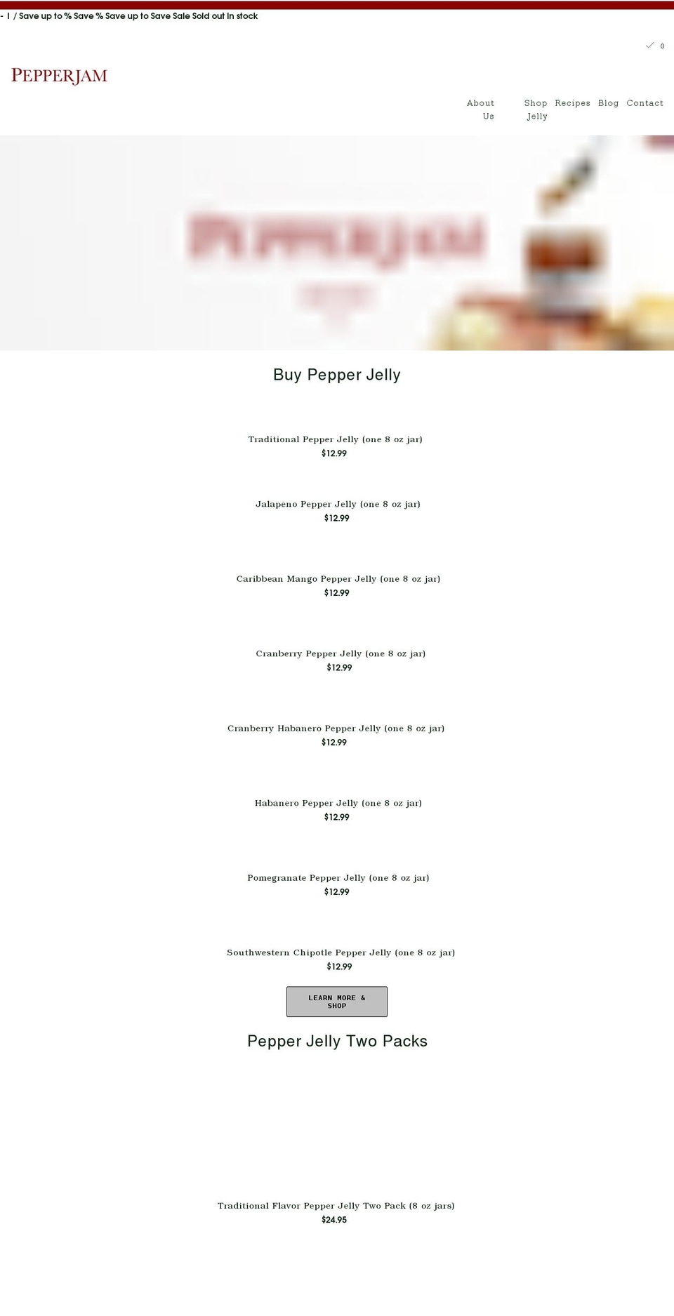 pepperjelly.net shopify website screenshot