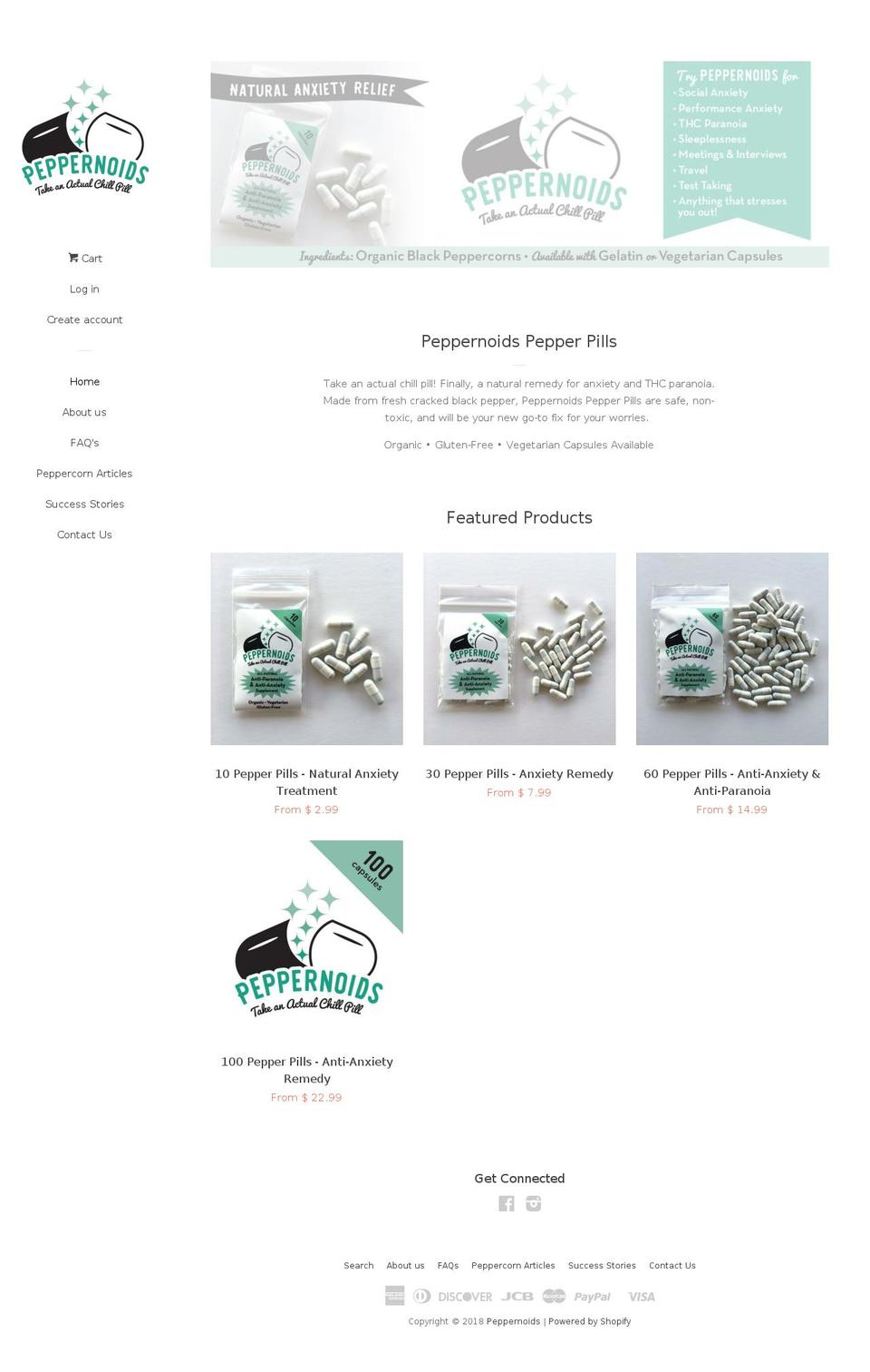 peppernoids.com — Shopify storefront screenshot