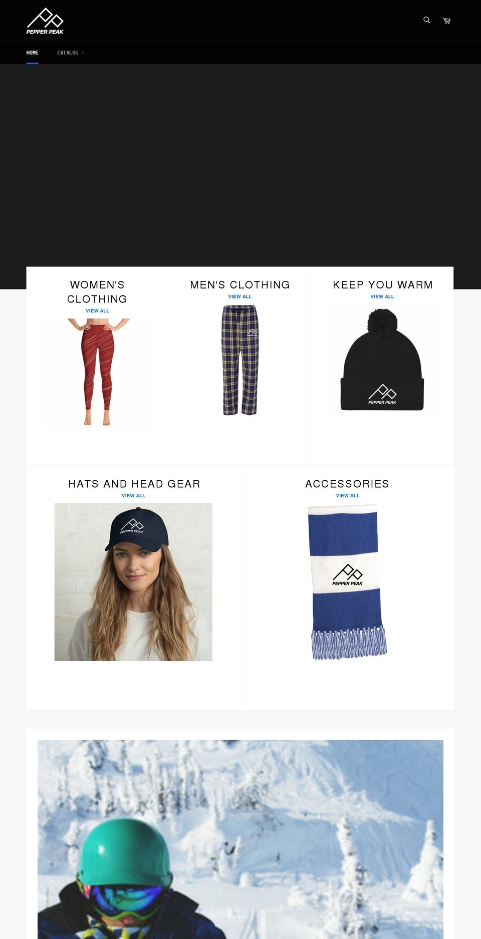 pepperpeak.com shopify website screenshot