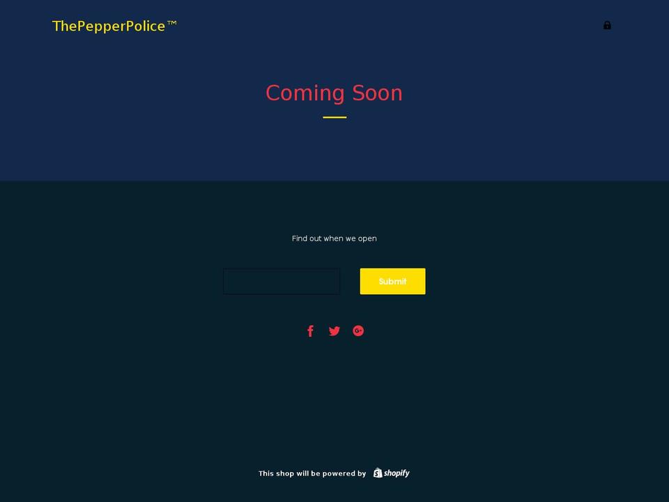 pepperpolice.com shopify website screenshot