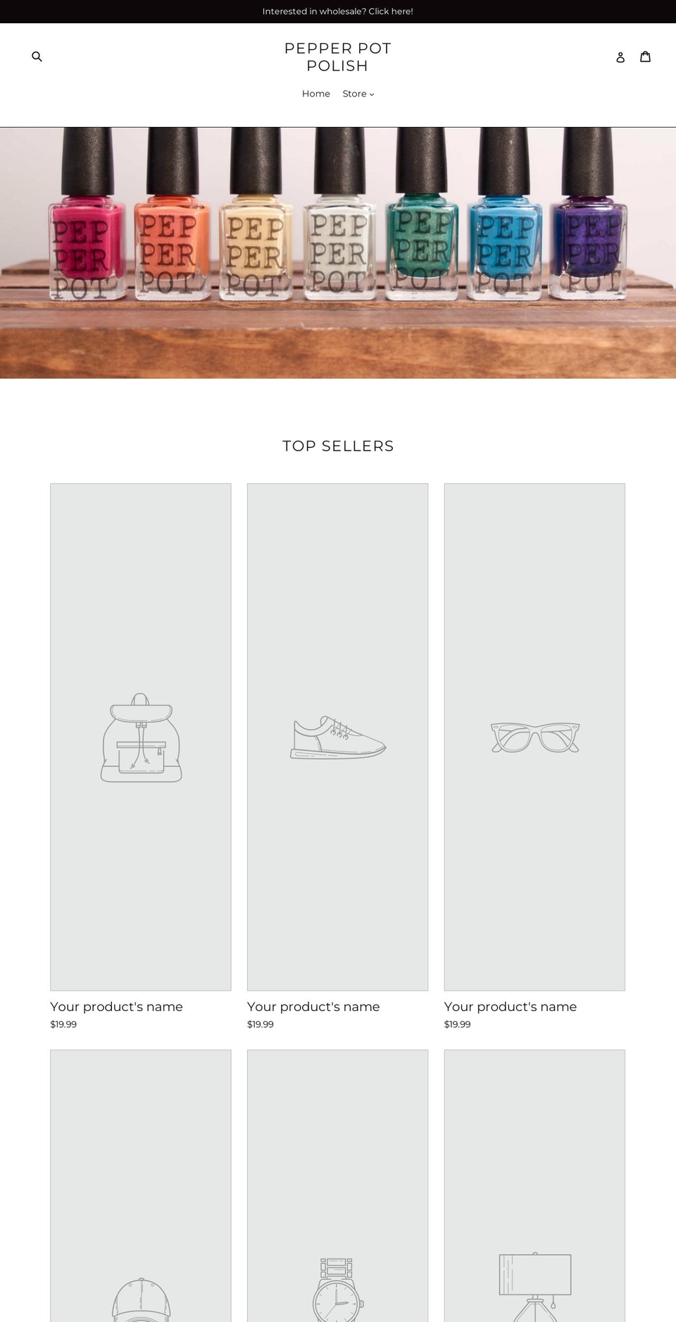 pepperpotpolish.com shopify website screenshot