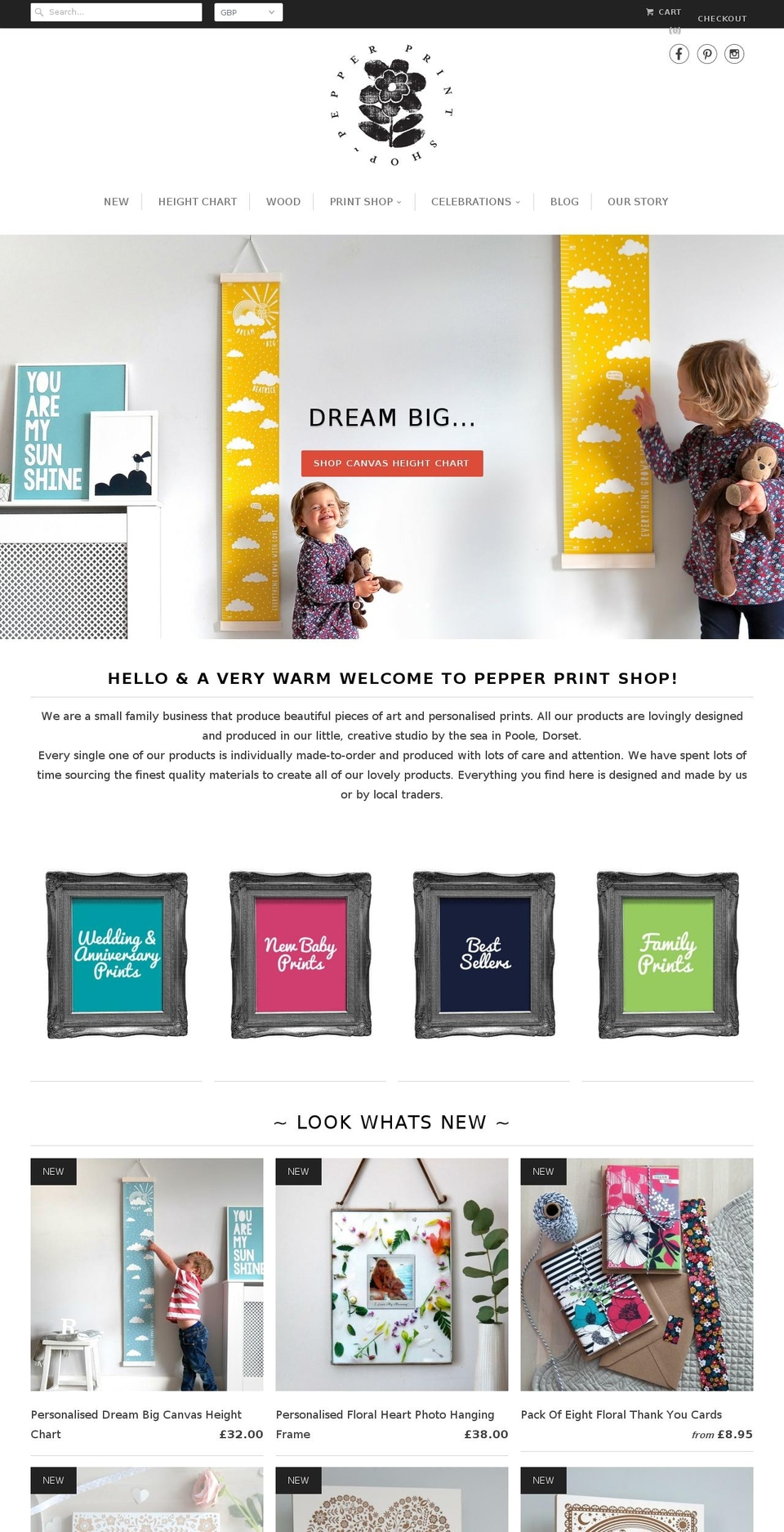pepperprintshop.com shopify website screenshot