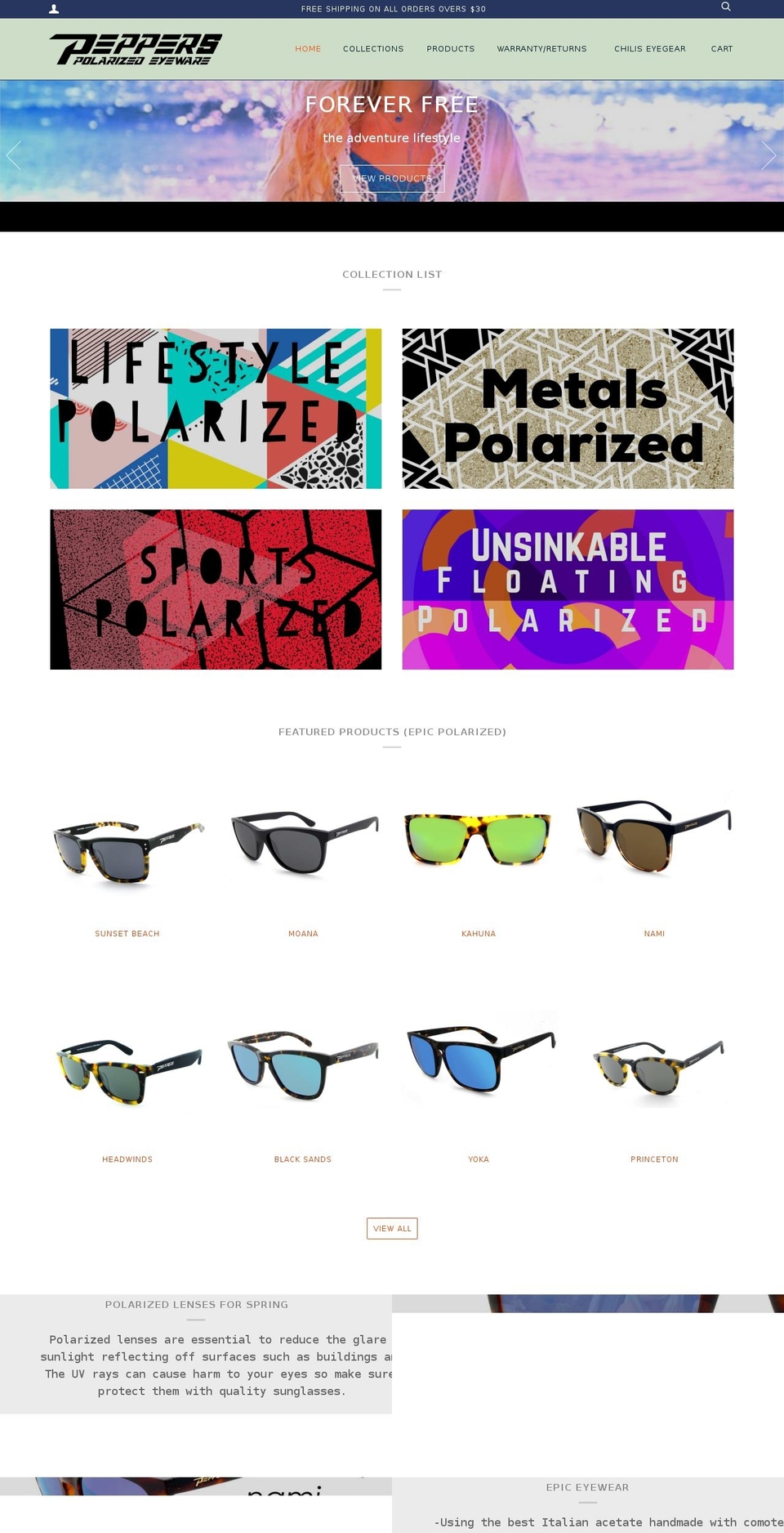 pepperseyeware.com — Shopify storefront screenshot