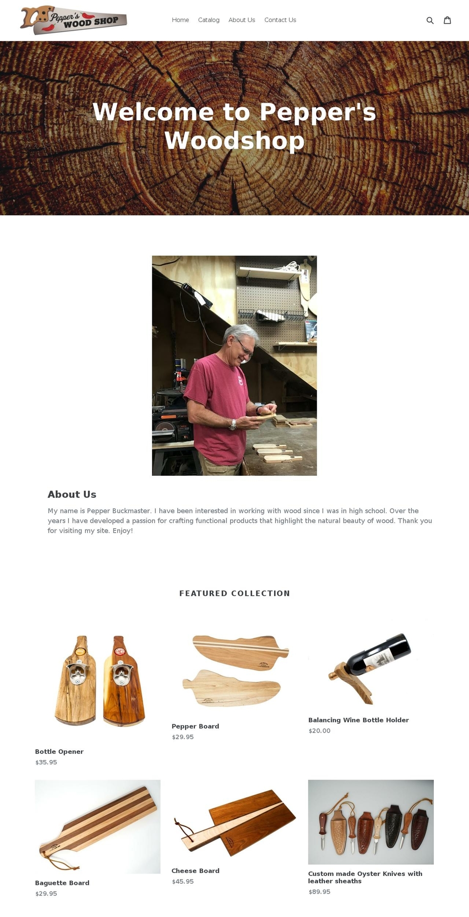 pepperswoodshop.com — Shopify storefront screenshot