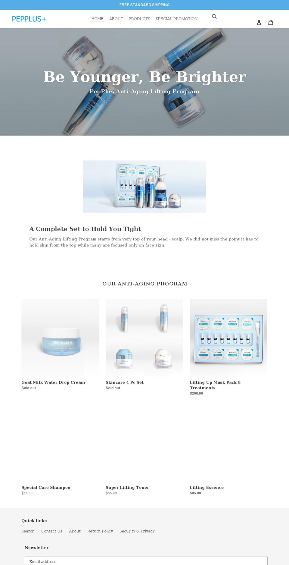 pepplususa.com shopify website screenshot