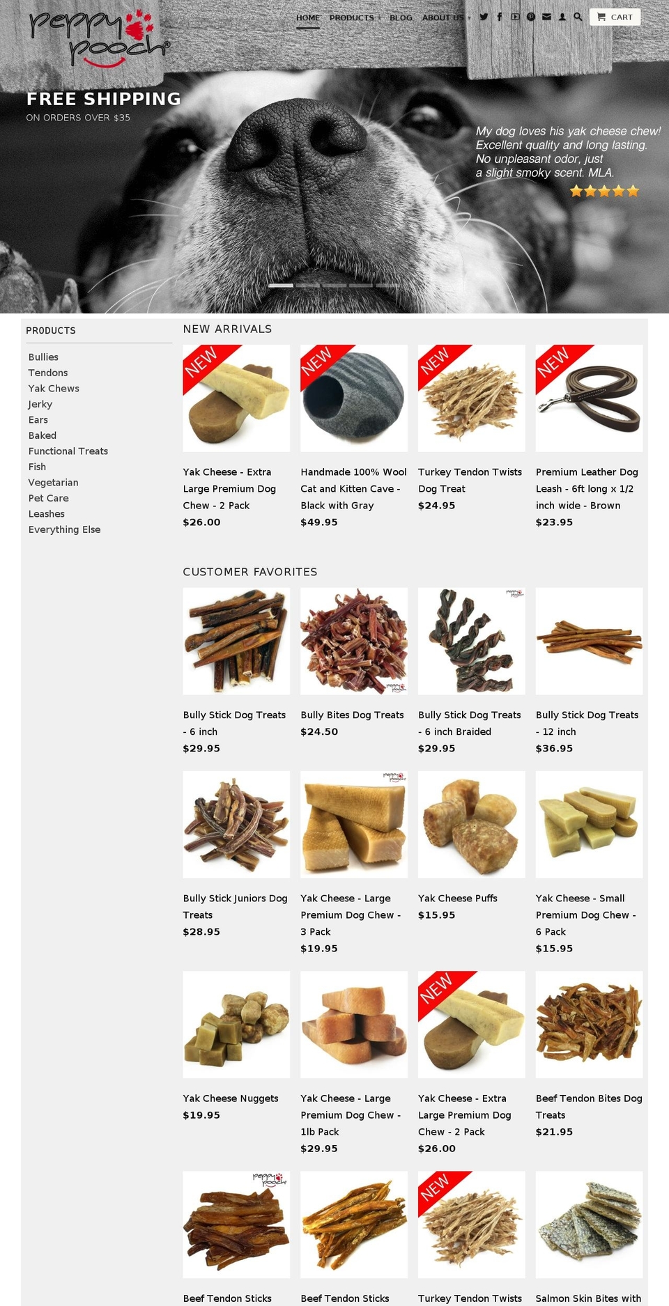 peppy-pooch.myshopify.com shopify website screenshot