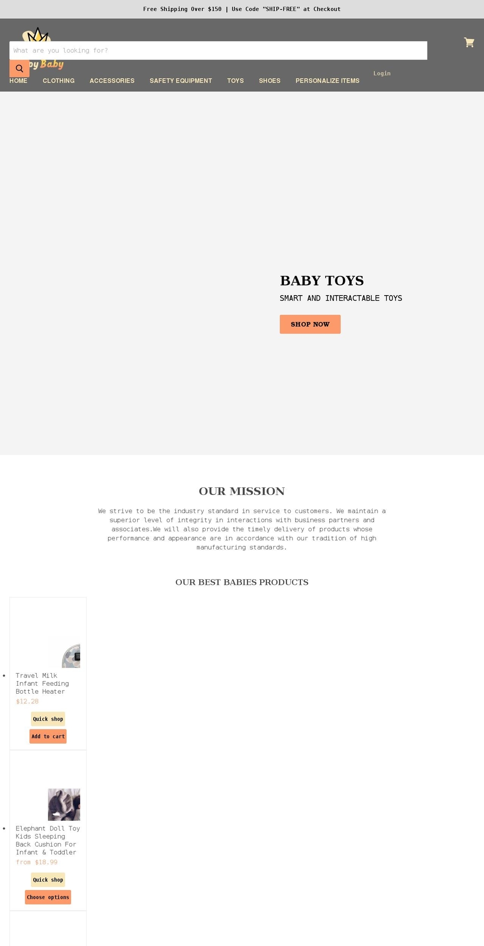 peppybaby.shop shopify website screenshot