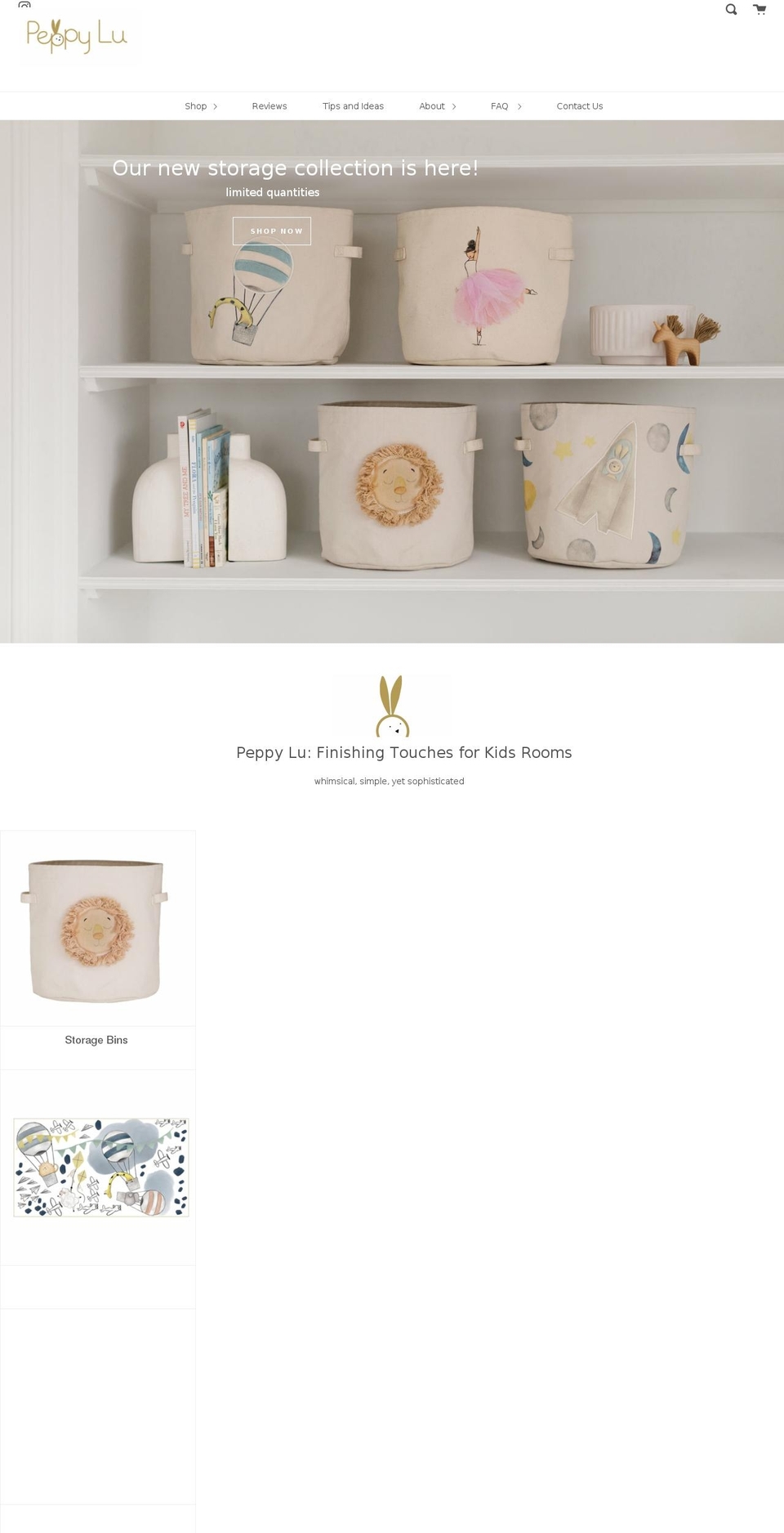 peppylu.com shopify website screenshot