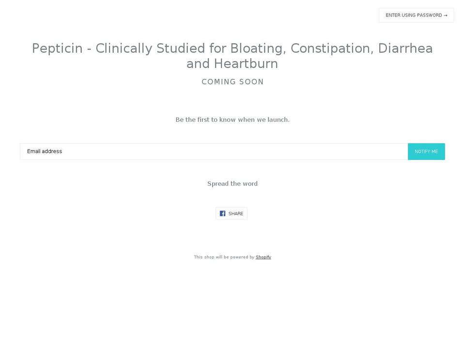 pepticin.com — Shopify storefront screenshot