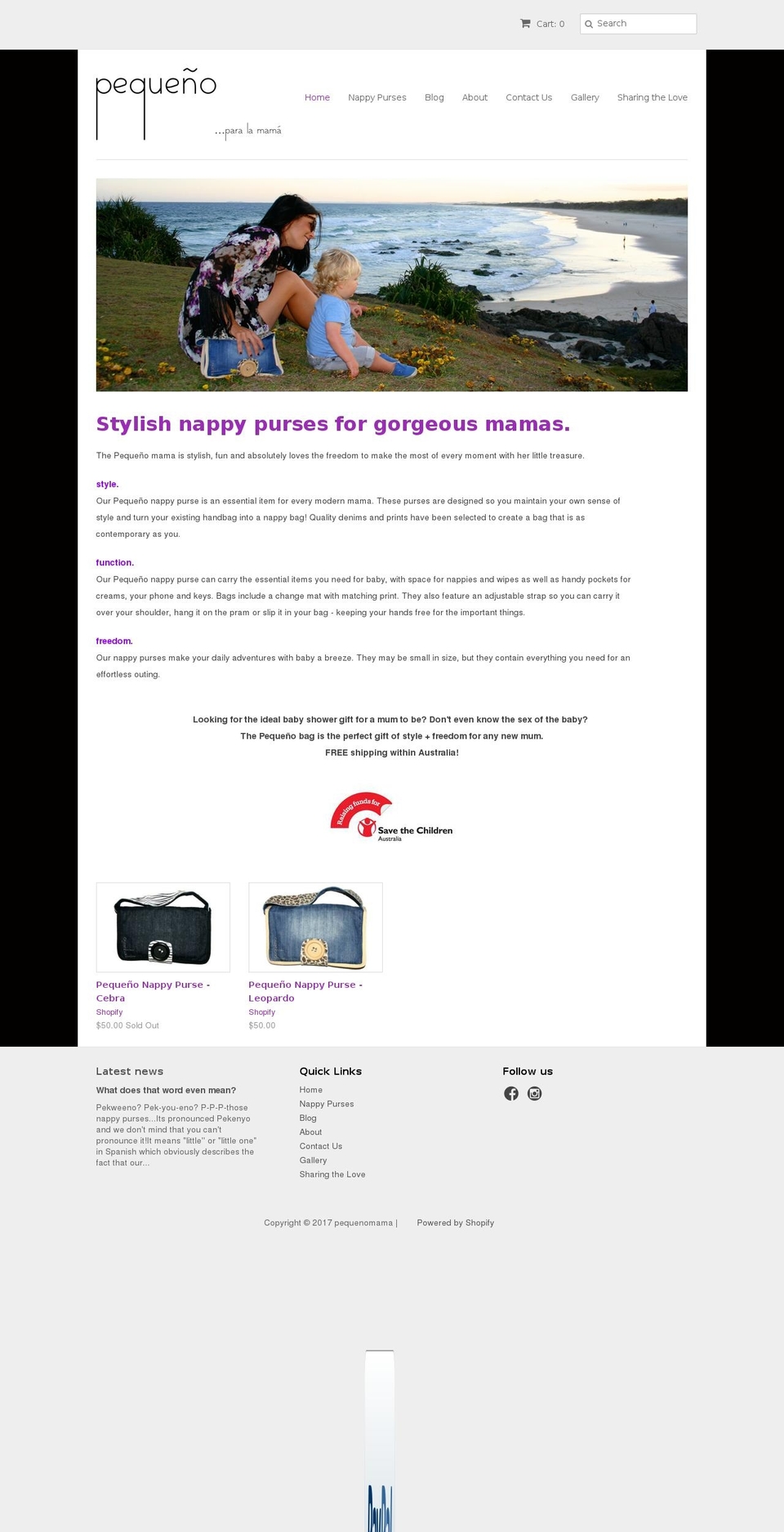 pequenomama.com shopify website screenshot