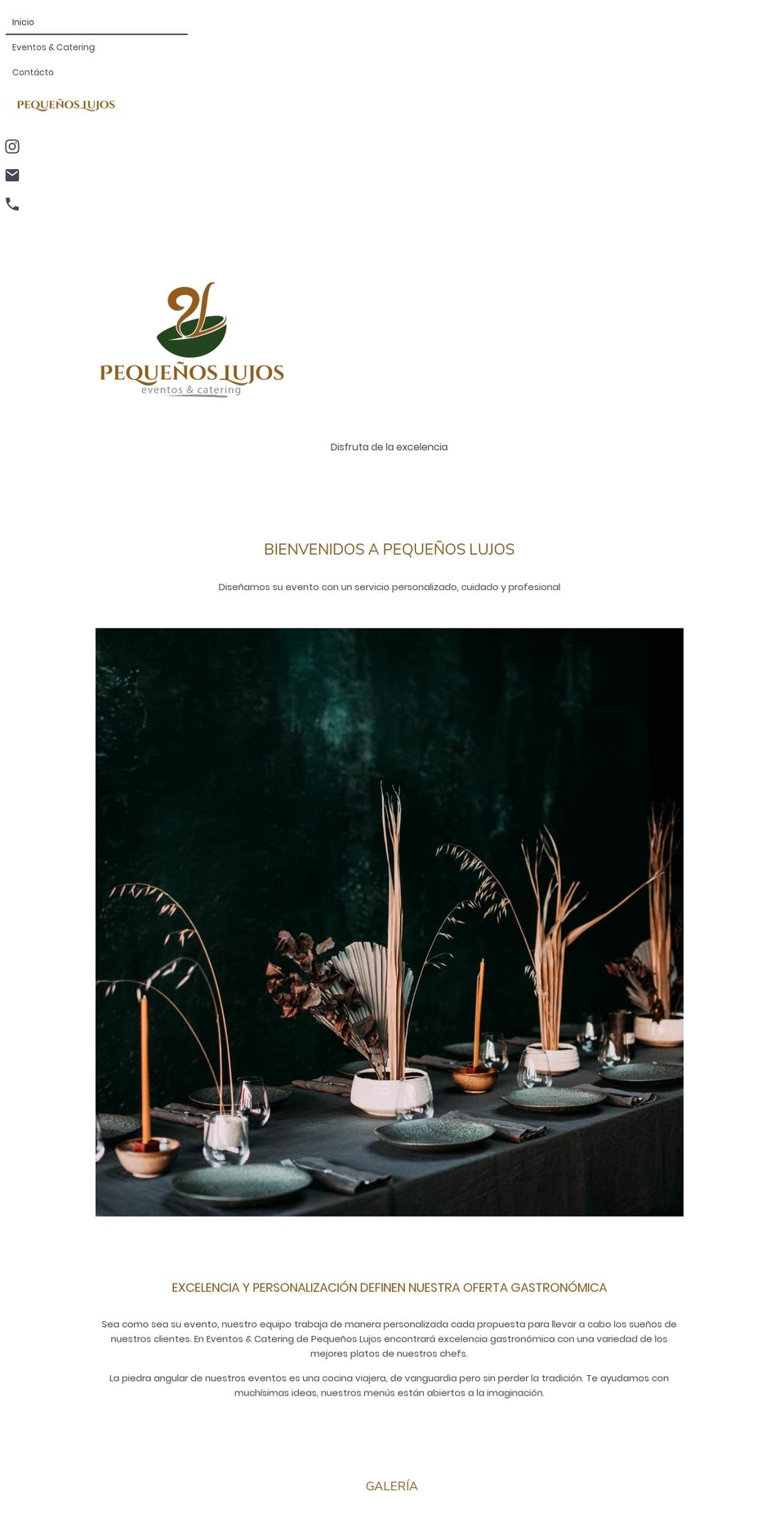 pequenoslujos.com — Shopify storefront screenshot