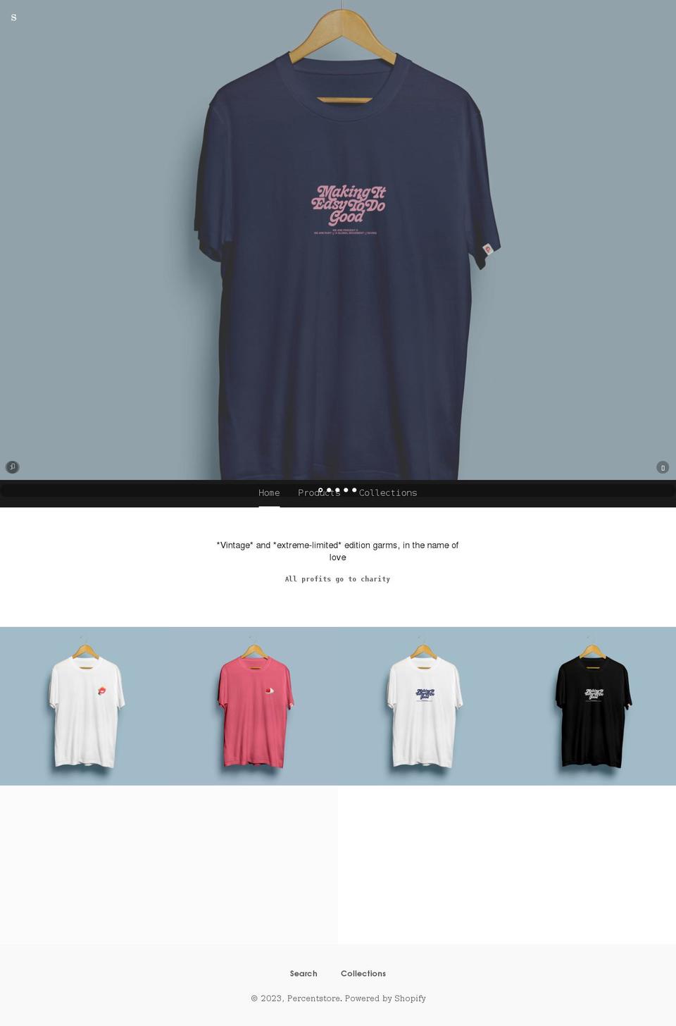 percent.store shopify website screenshot