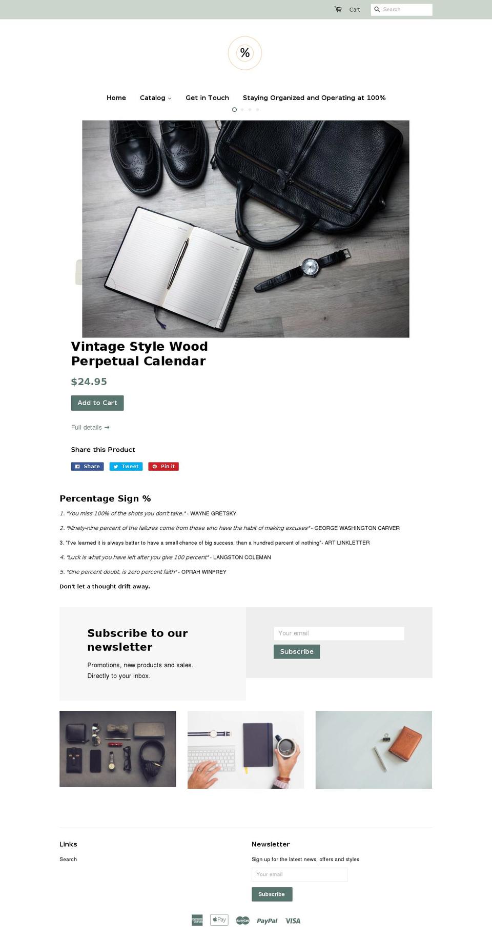 percentagesign.com — Shopify storefront screenshot