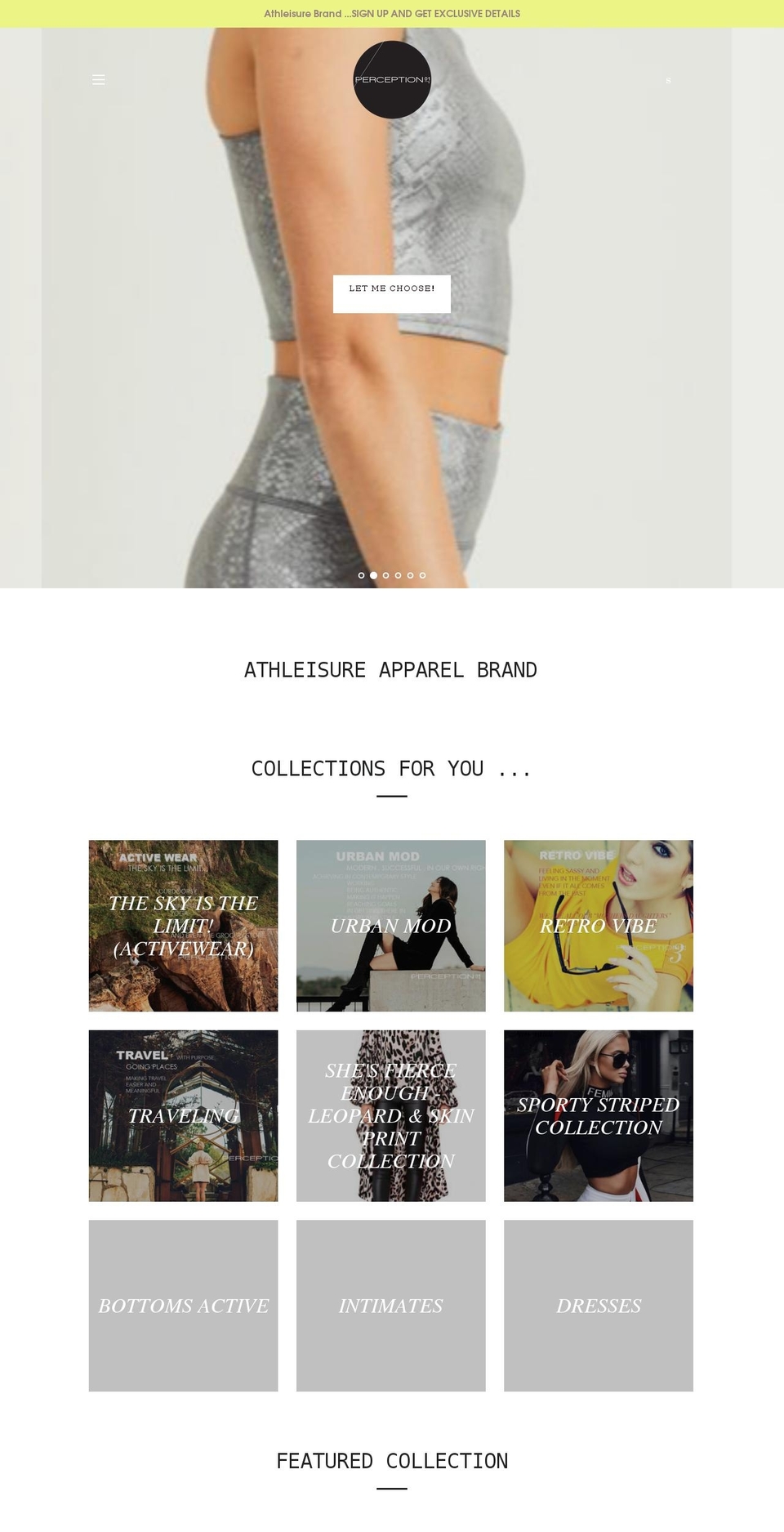 perception0one.com — Shopify storefront screenshot