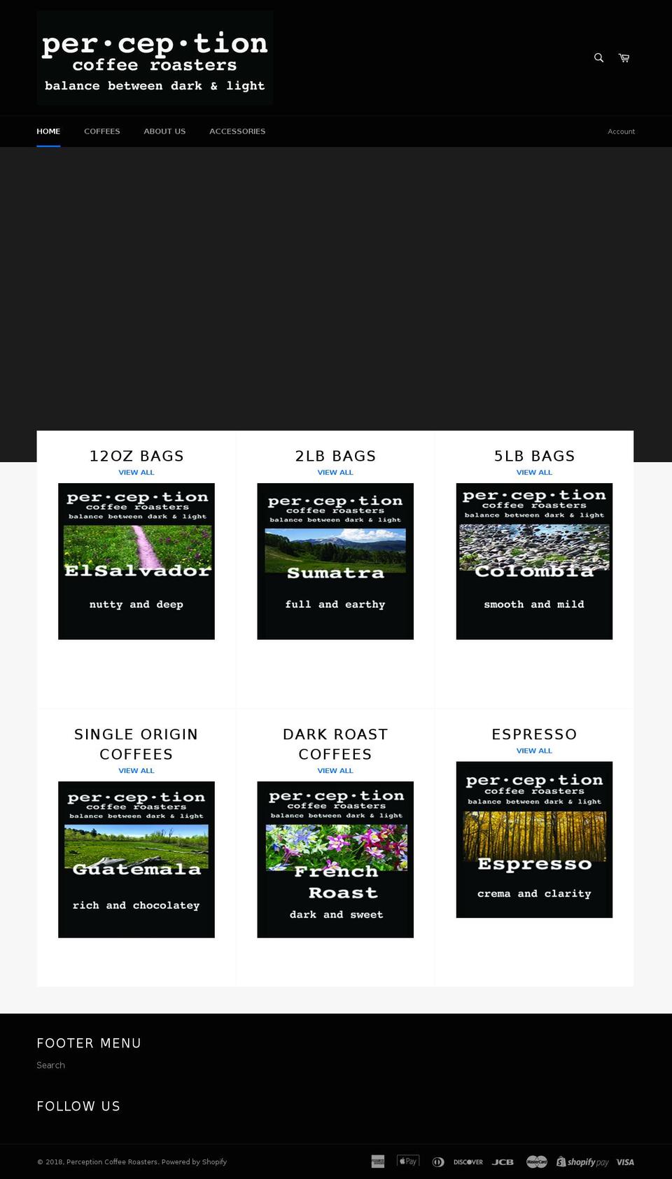perceptioncoffee.com — Shopify storefront screenshot
