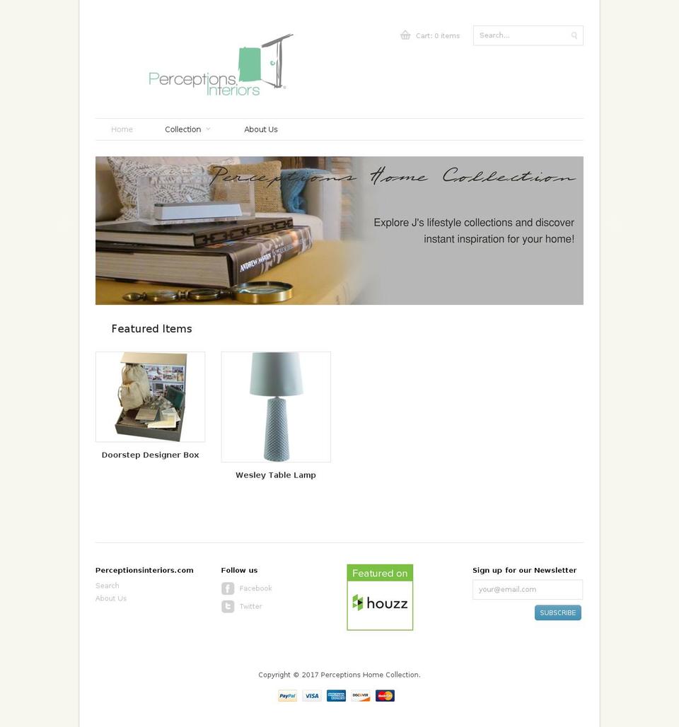 perceptionshome.com shopify website screenshot