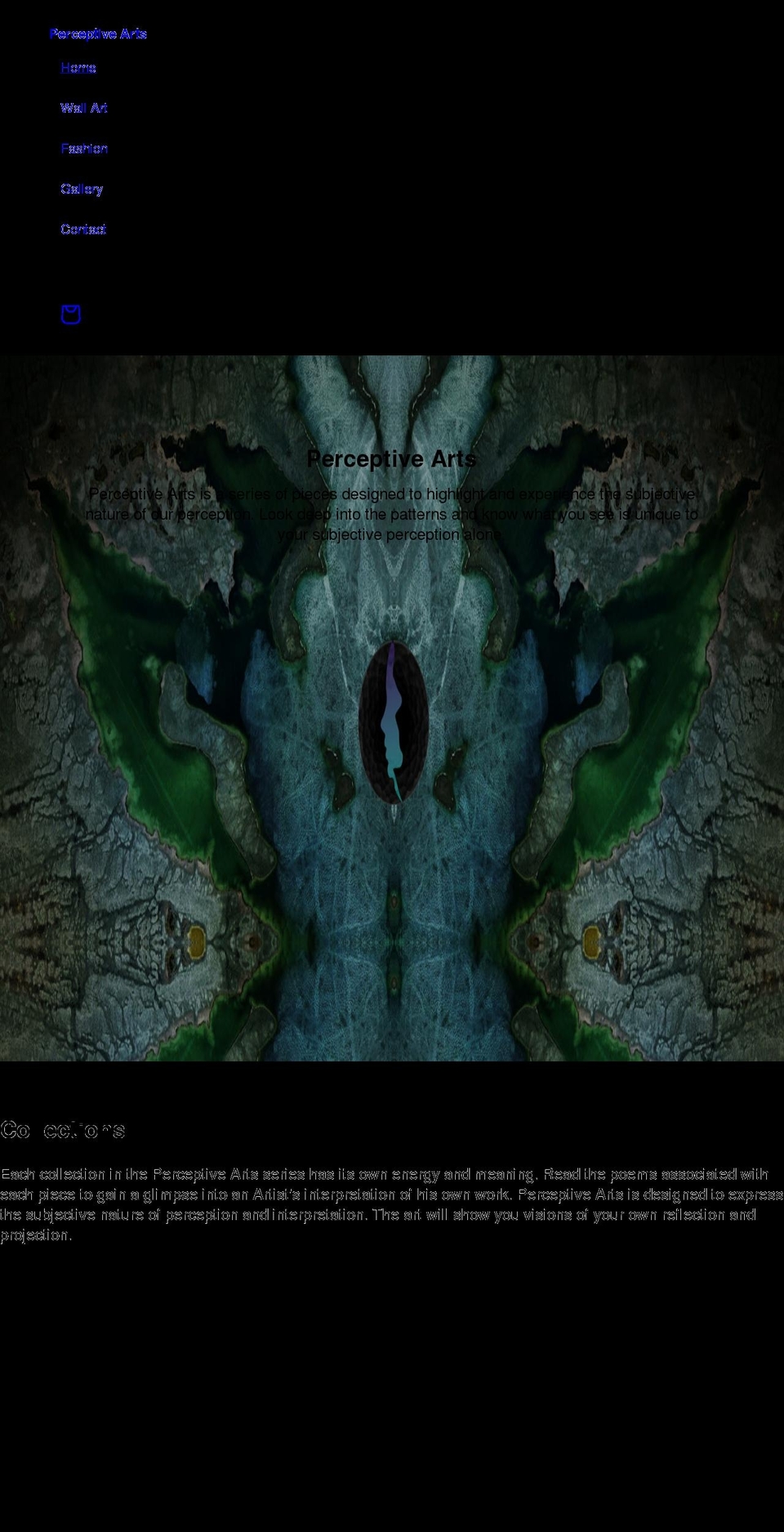 perceptivearts.com shopify website screenshot