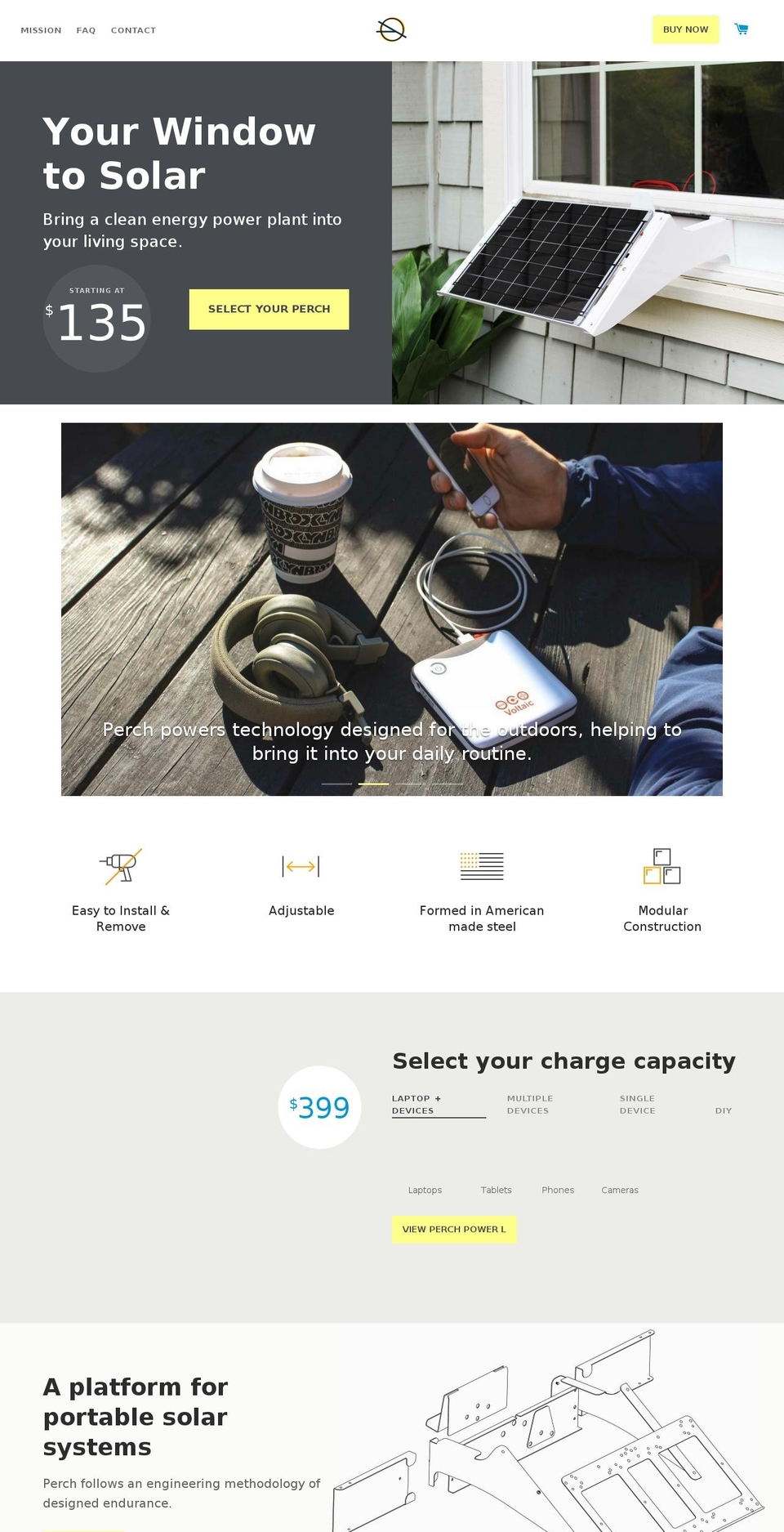 Perch Theme v0.1 Shopify theme site example perchsolar.com