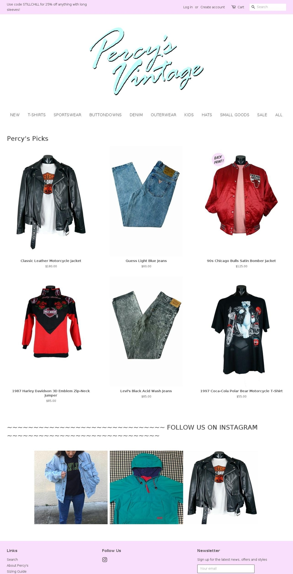 percysvintage.com — Shopify storefront screenshot