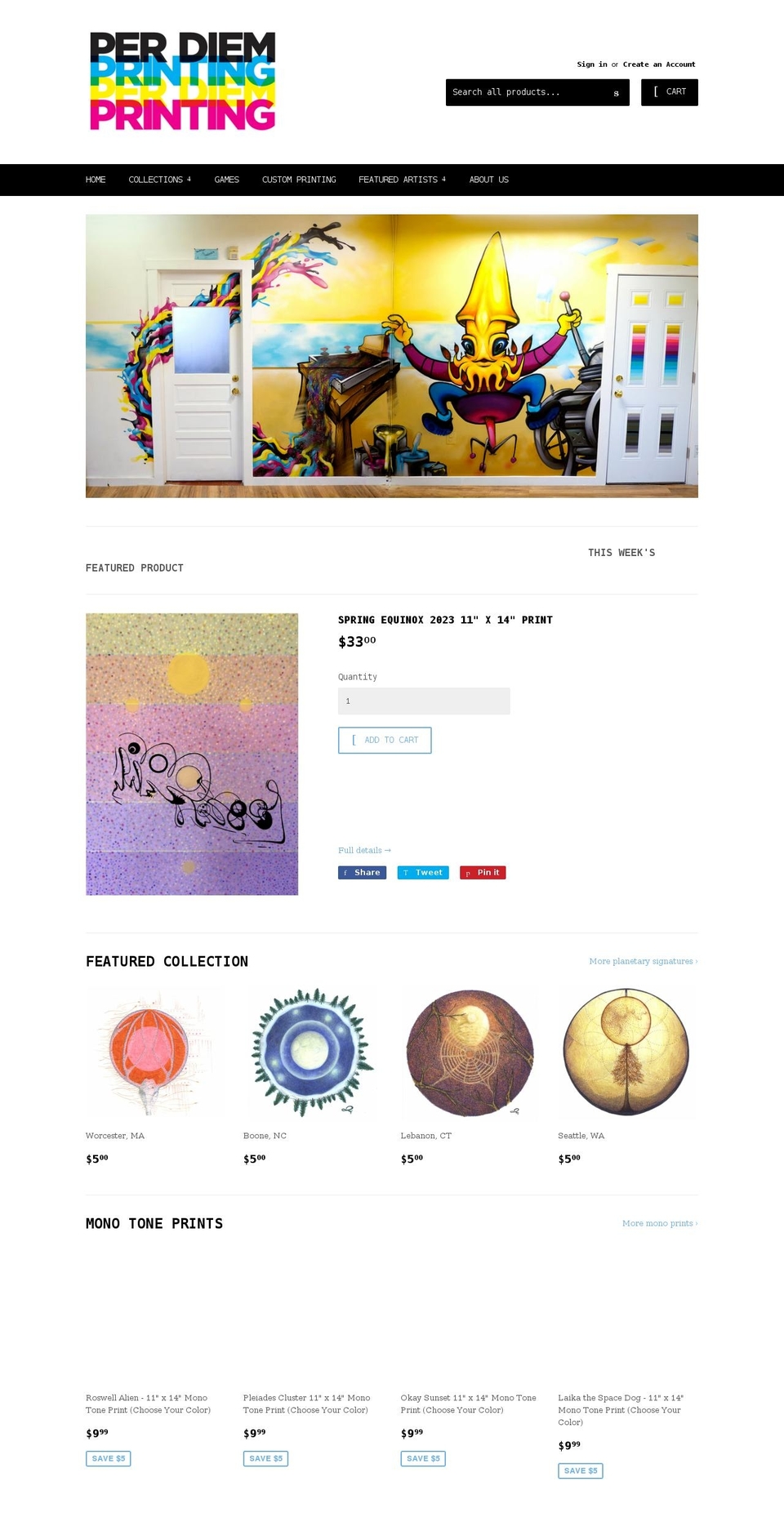 perdiemprinting.com shopify website screenshot