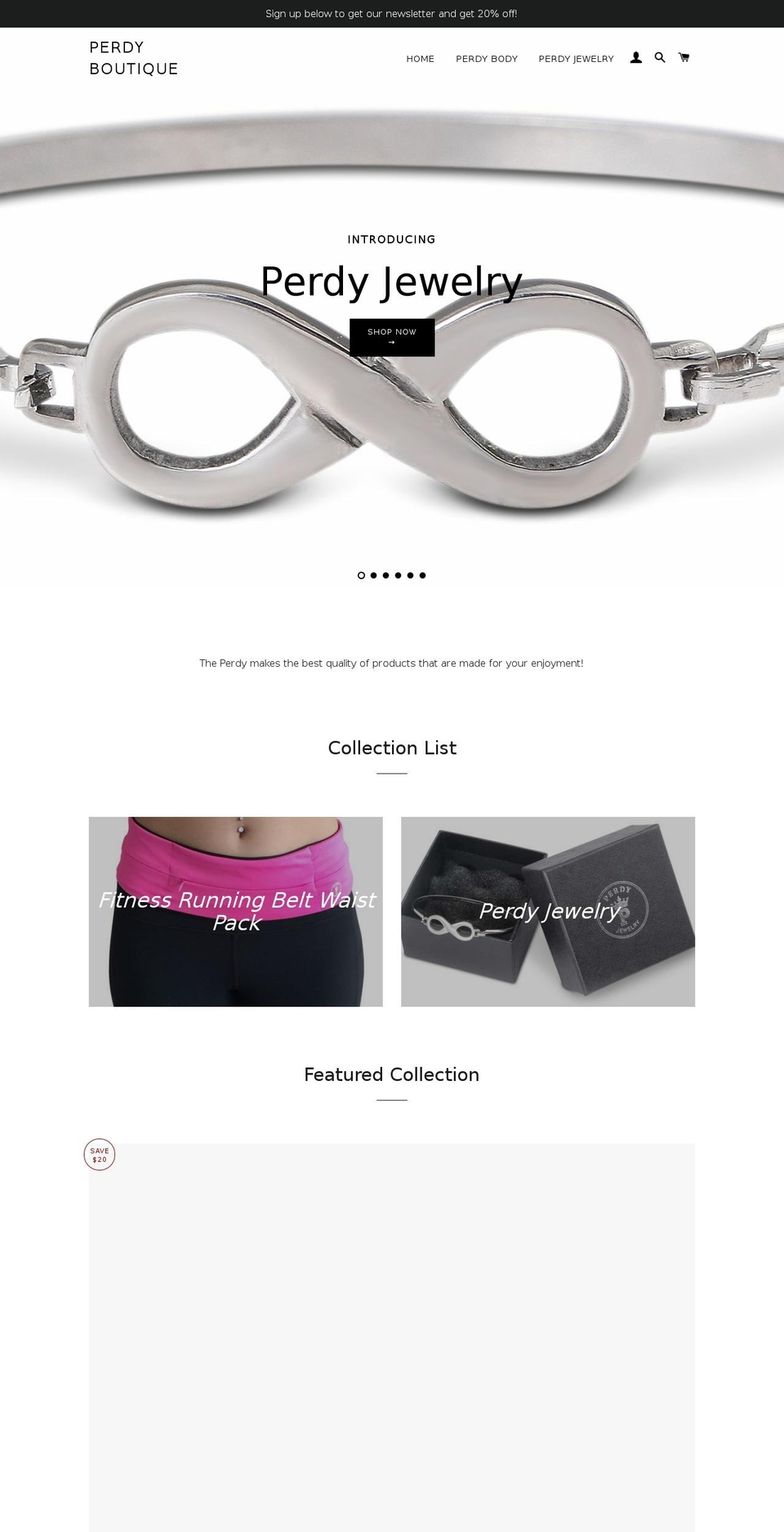 perdybeauty.com — Shopify storefront screenshot