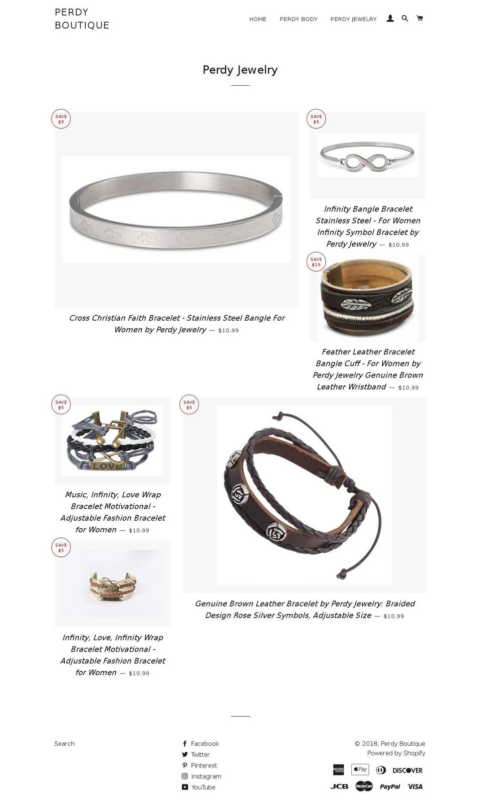 perdyjewelry.com — Shopify storefront screenshot