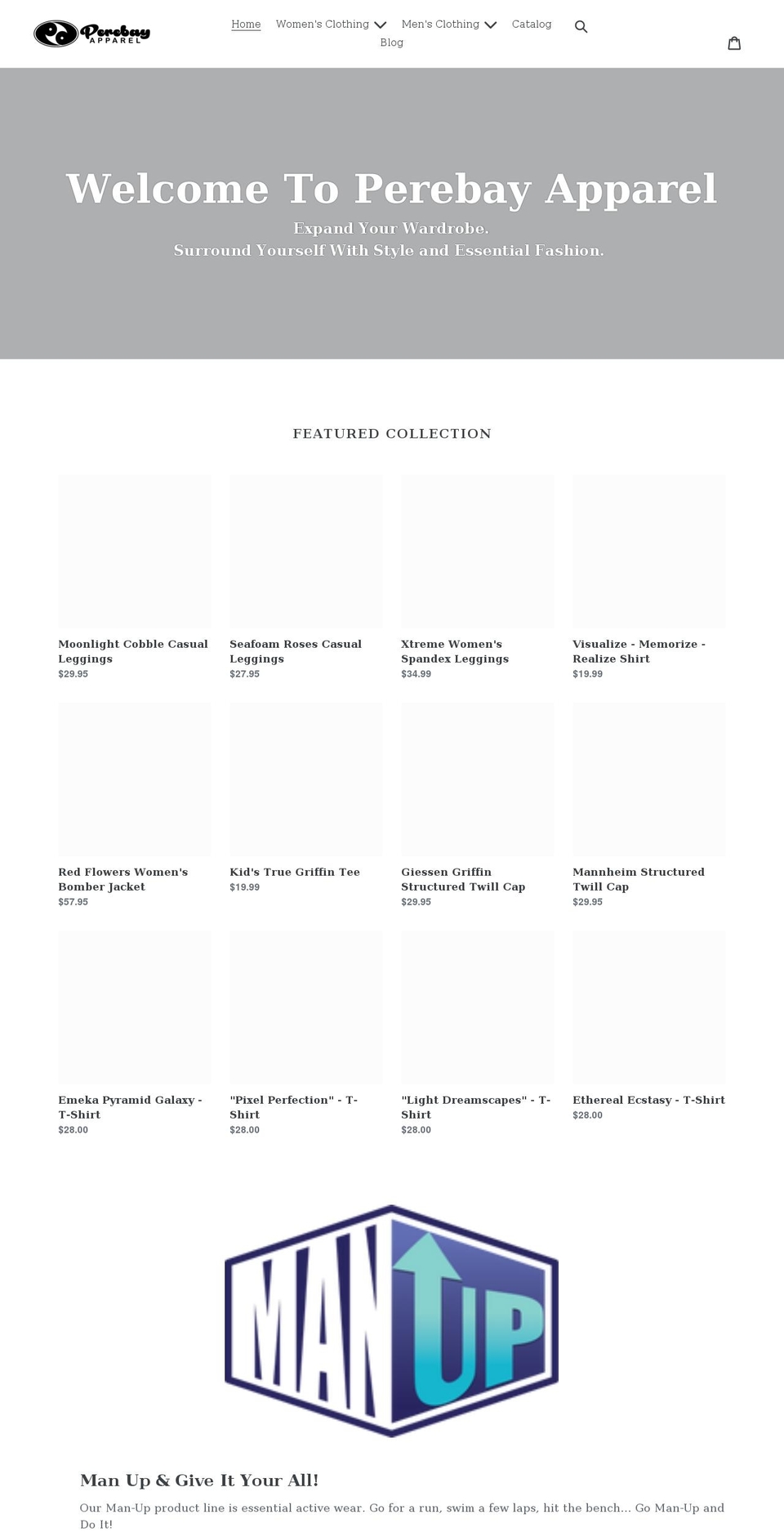 perebayapparel.com shopify website screenshot