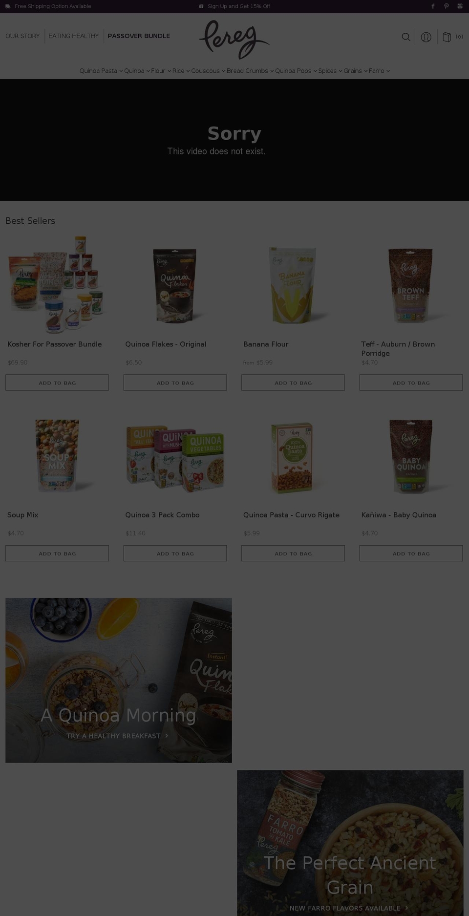 pereg-spices.com shopify website screenshot