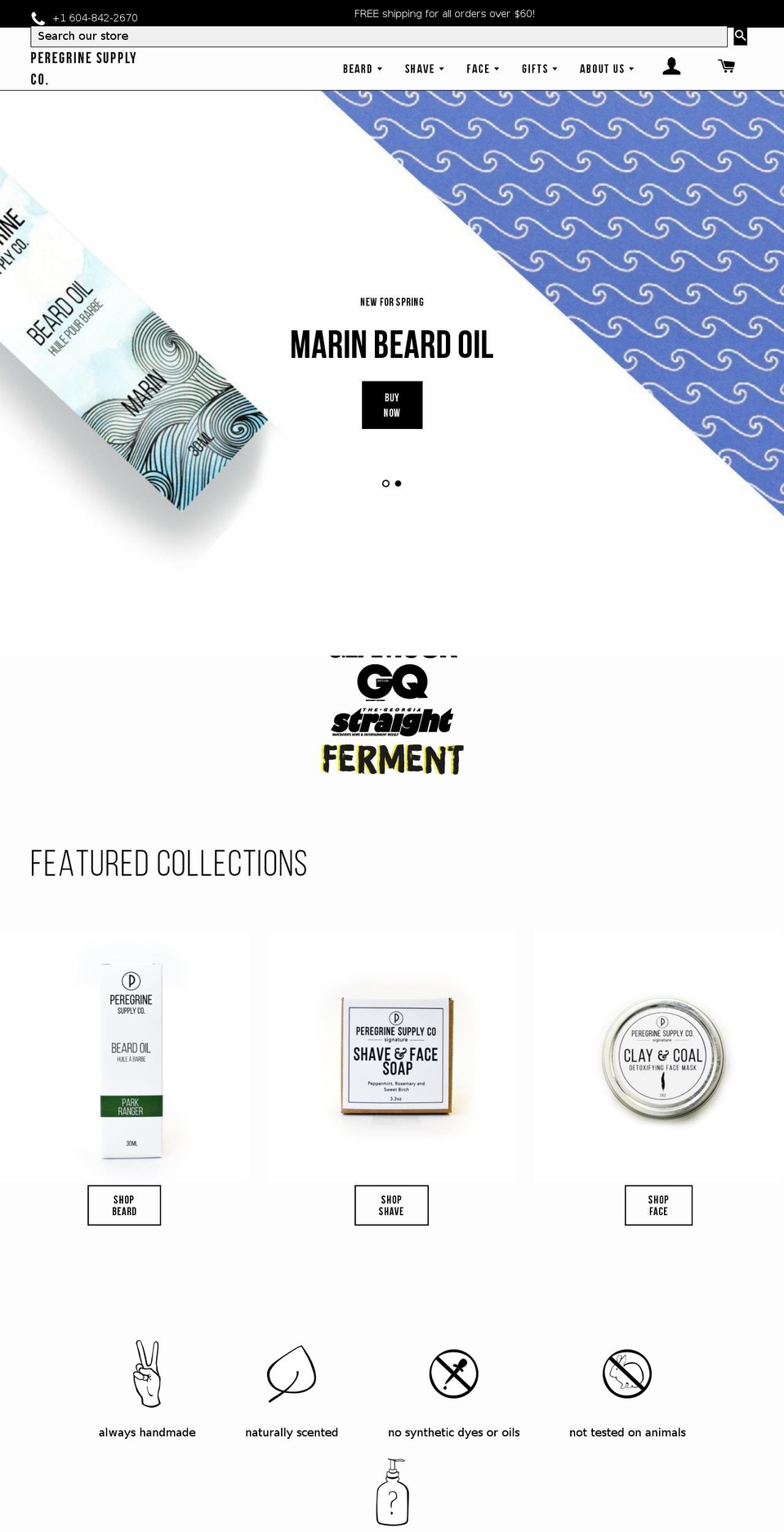 peregrinesupply.com shopify website screenshot