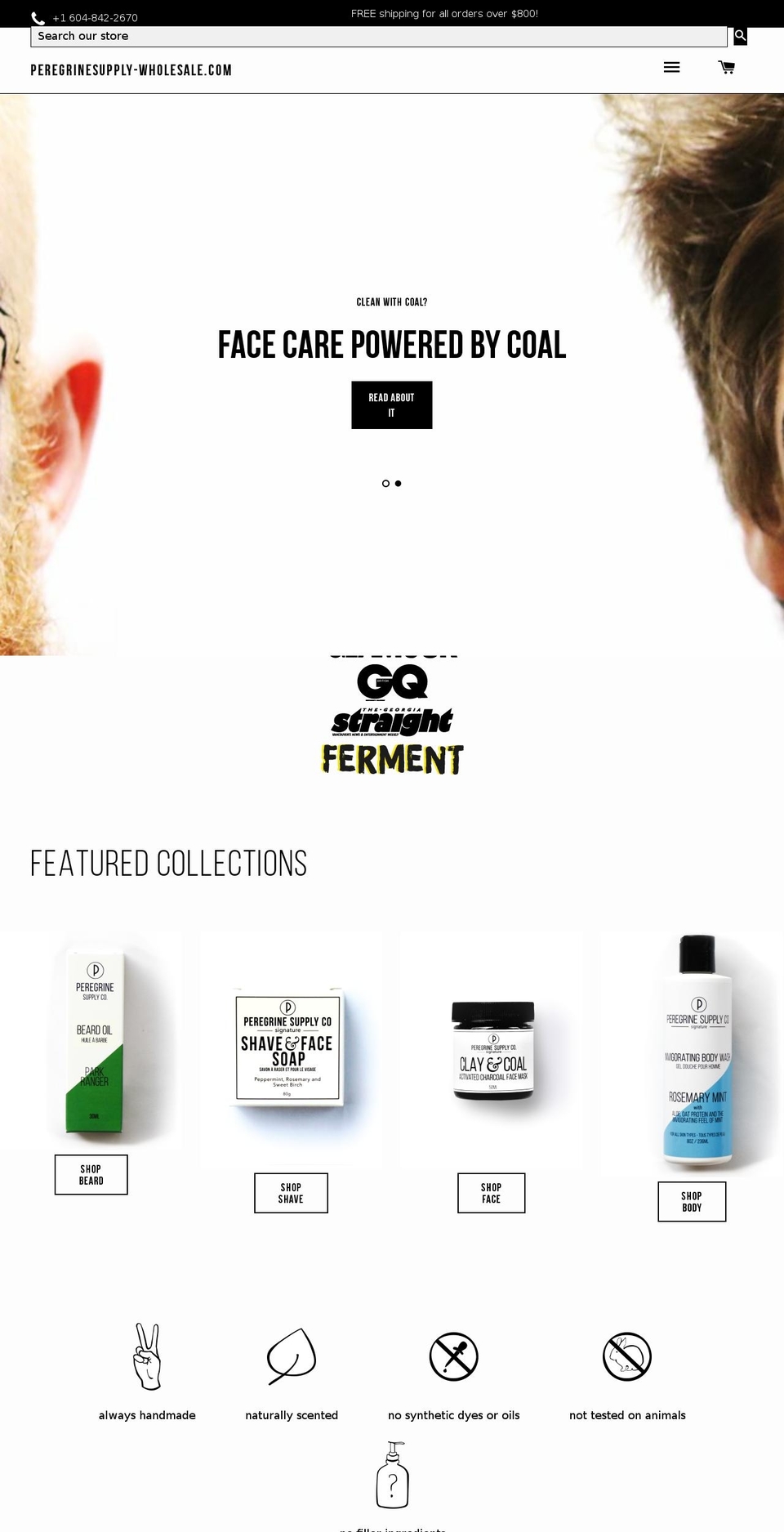 peregrinesupplywholesale.com — Shopify storefront screenshot
