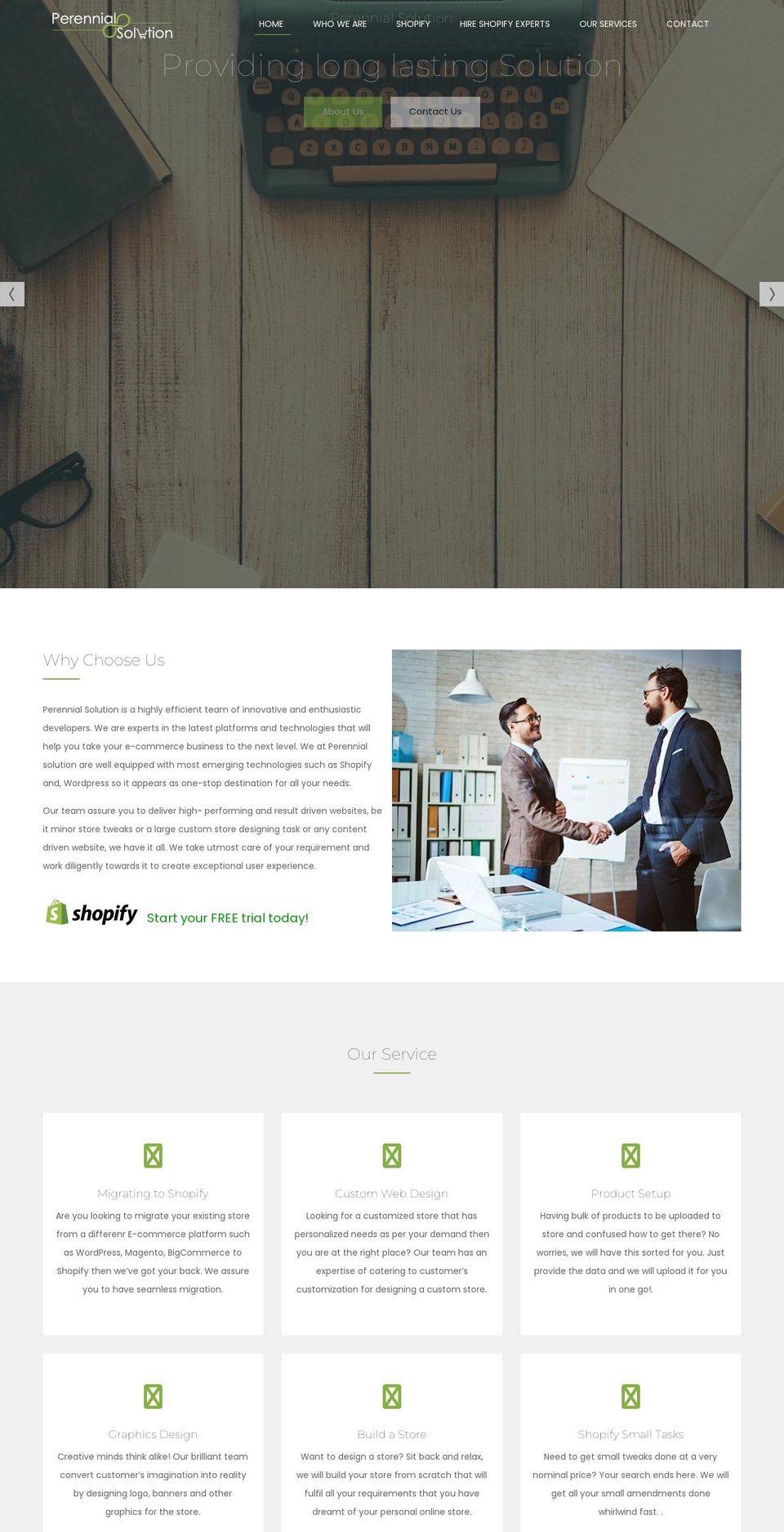 perennialsolution.com shopify website screenshot