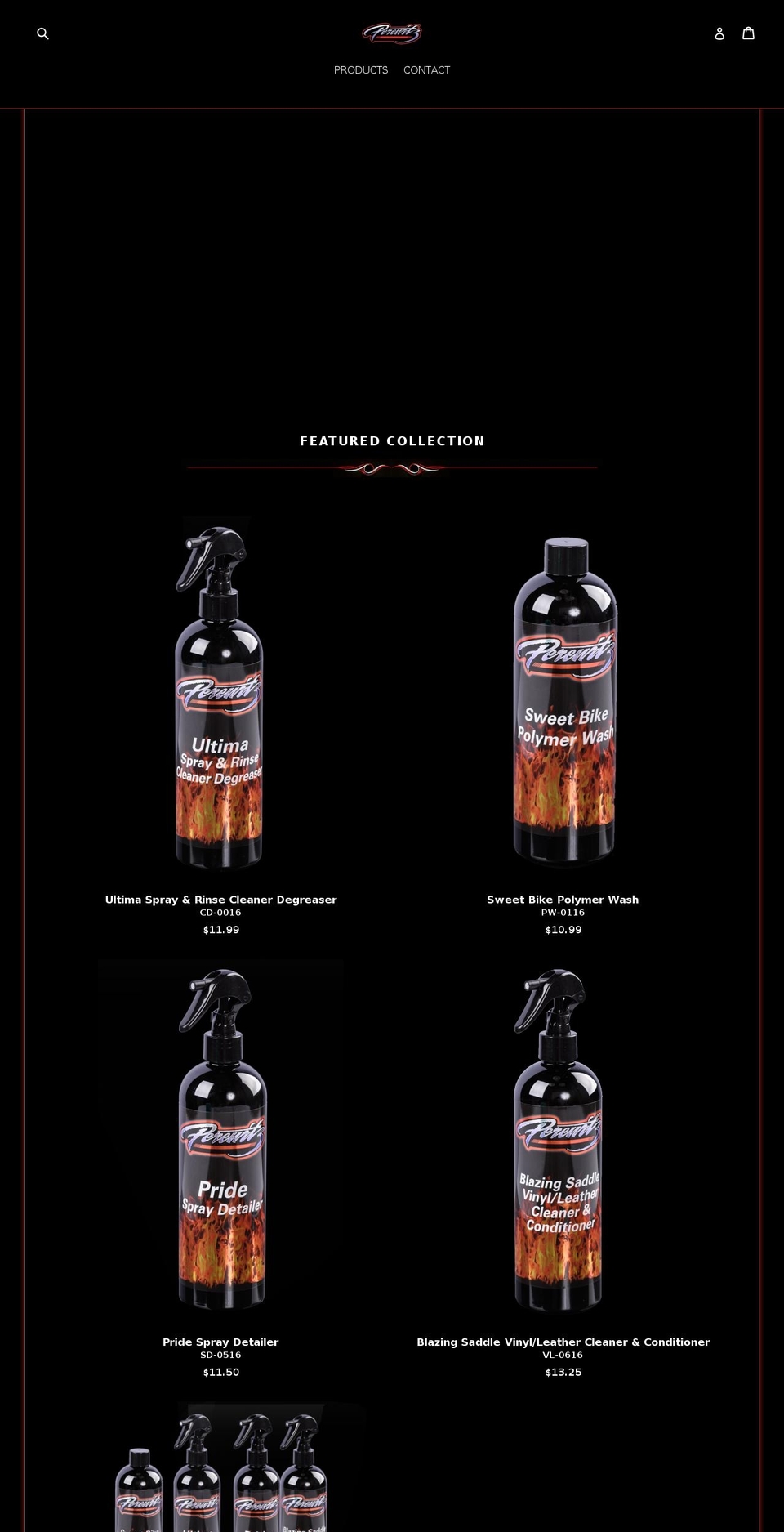 perewitzproducts.com shopify website screenshot