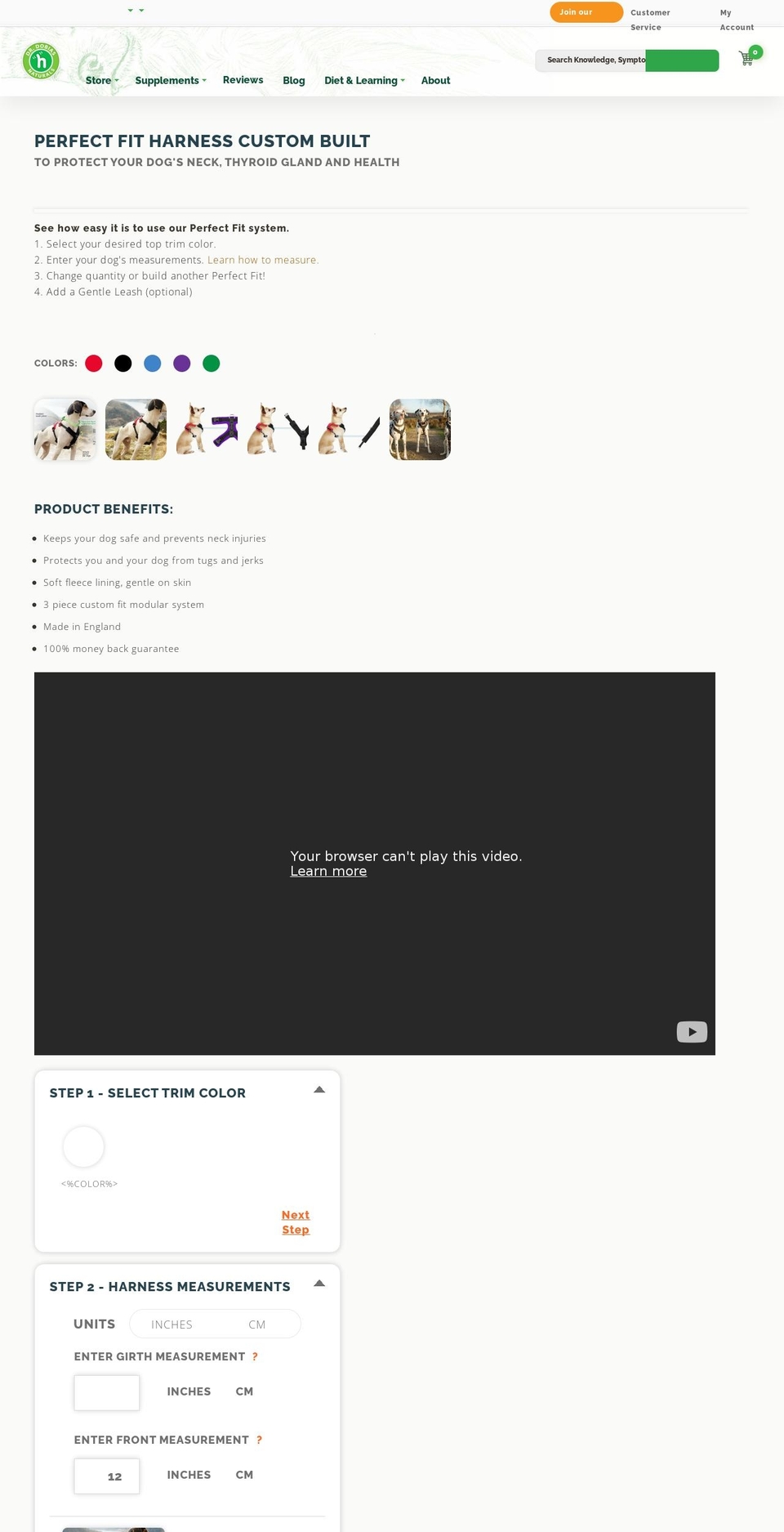 Reviews Page - 8-20 Shopify theme site example perfecfitharness.com
