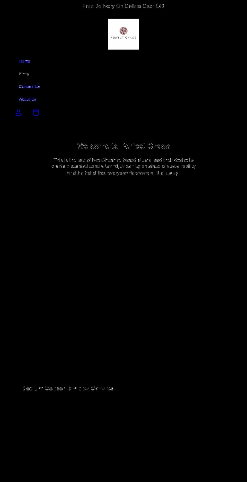 perfect-chaos.co.uk shopify website screenshot