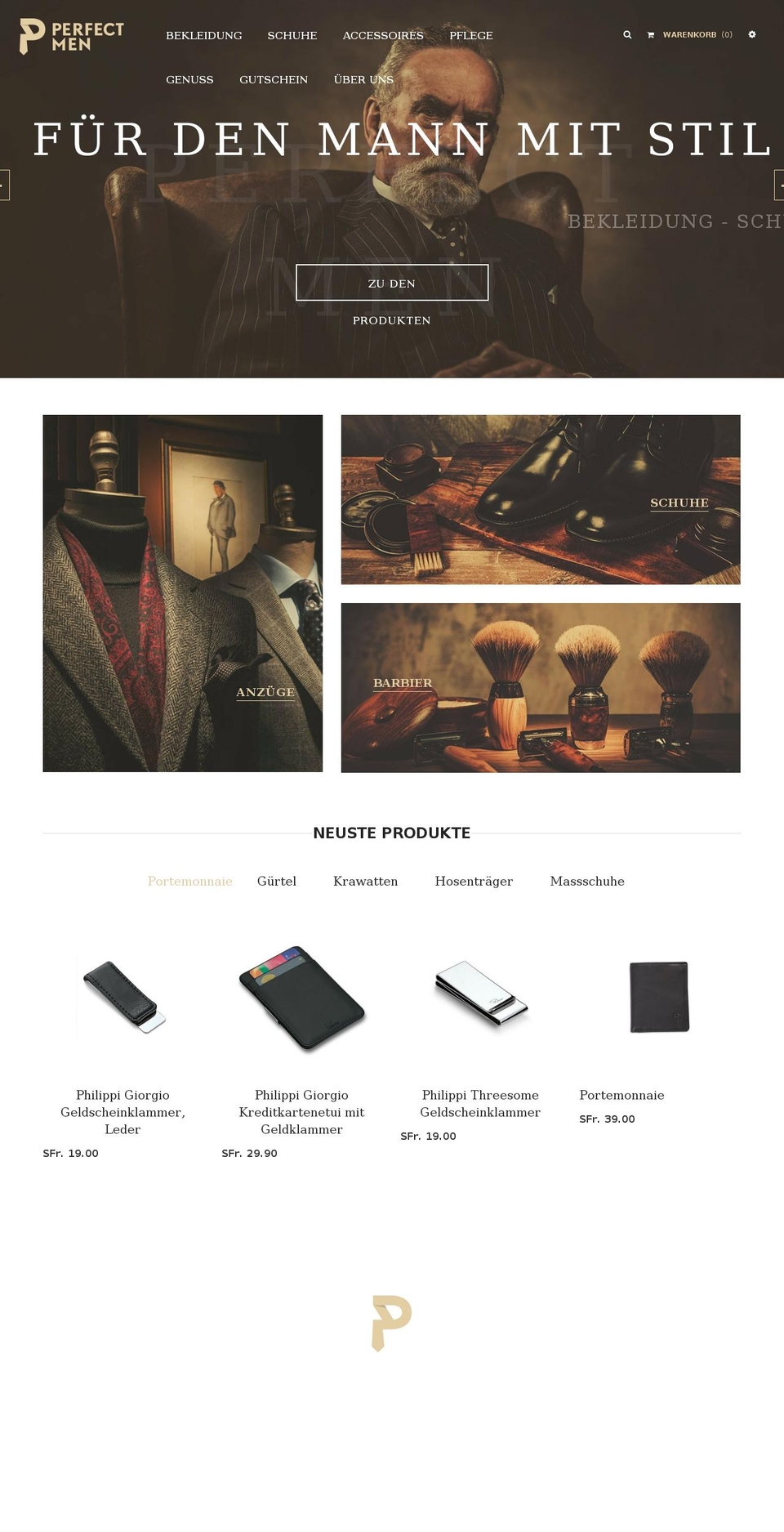 perfect-men.de shopify website screenshot